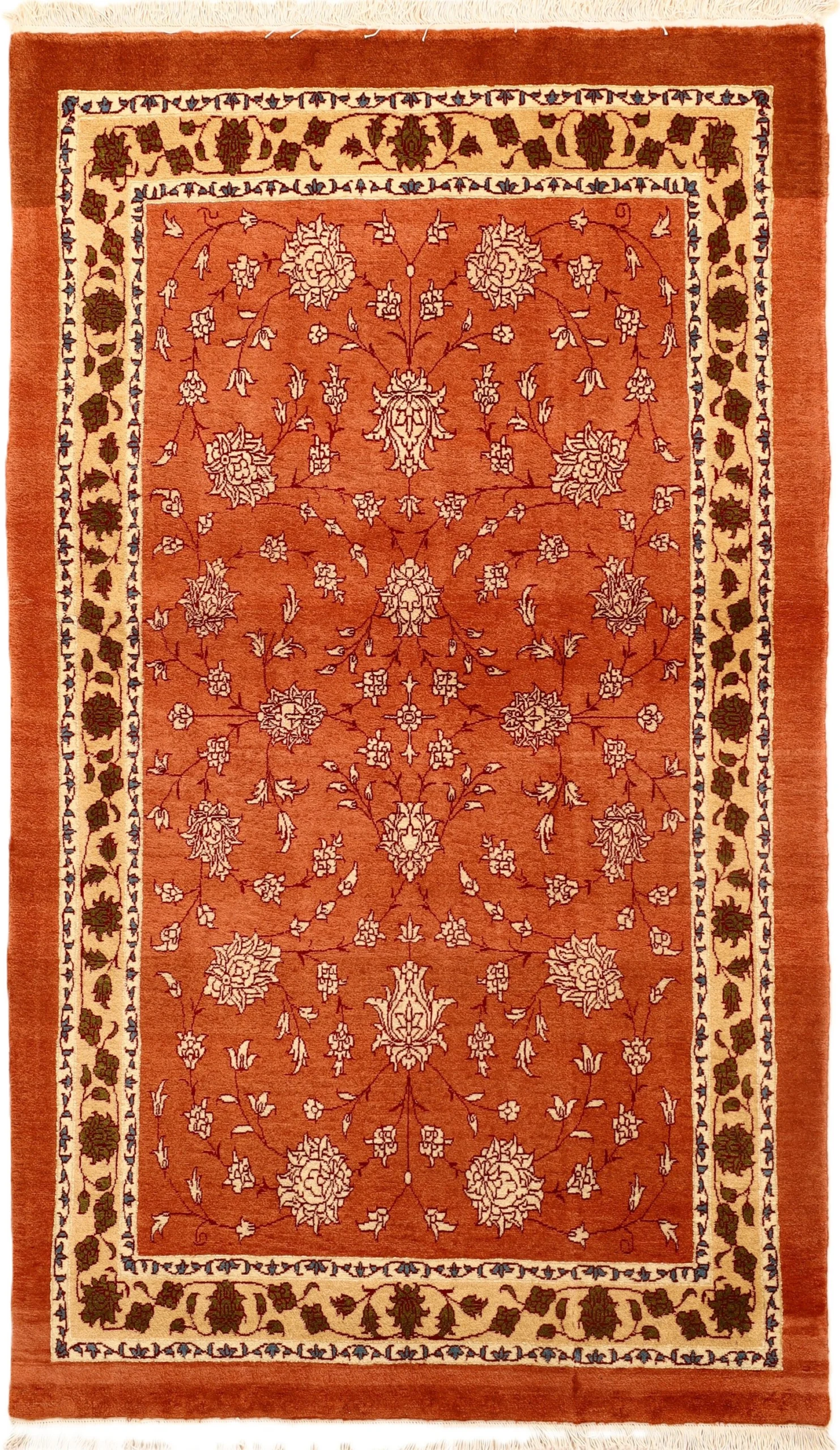 Kashmar Persian Rug 203 × 119 cm in Wool & Silk, hand-knotted