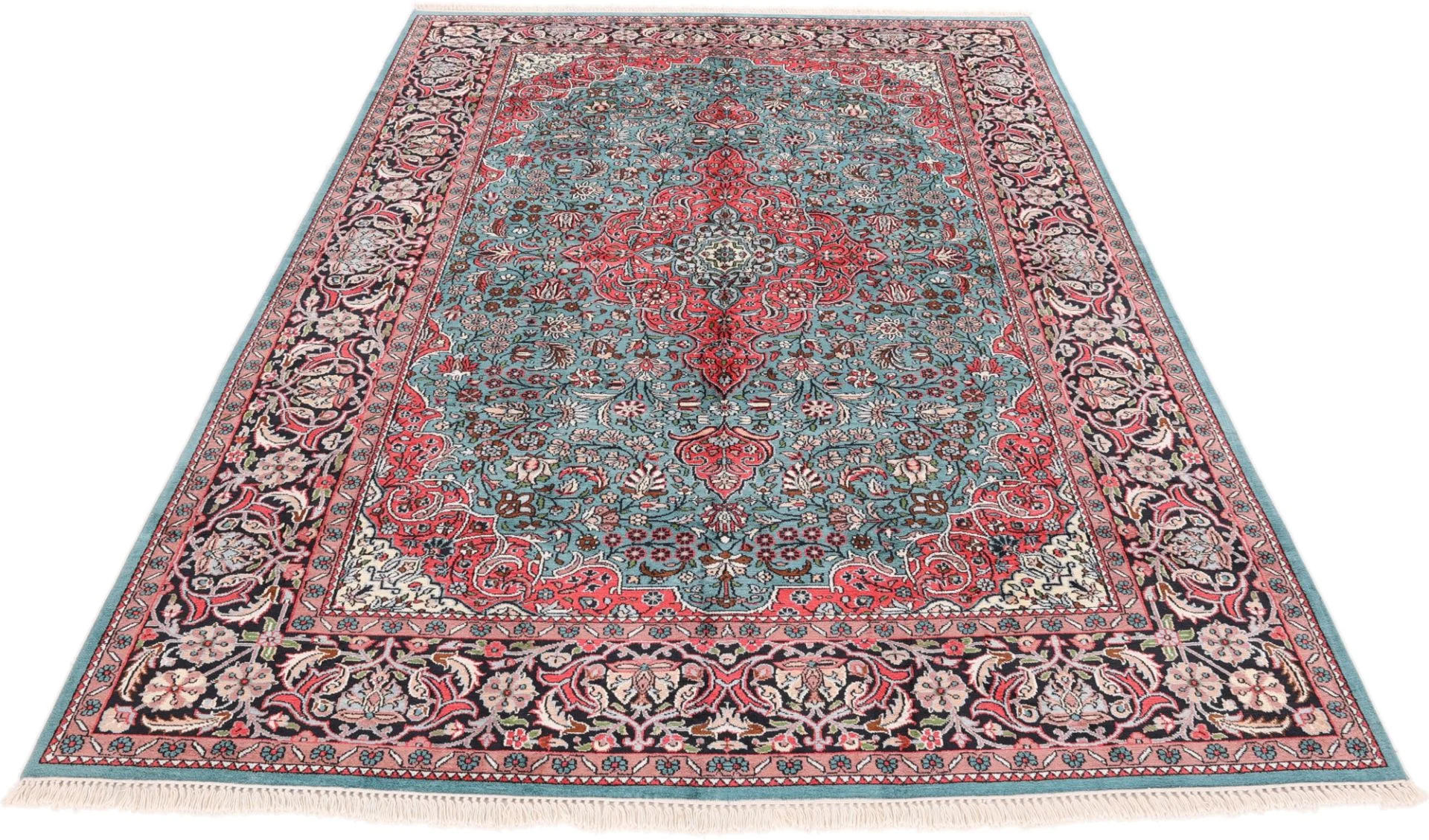 Alternative view of Indian Rug 275 × 189 cm in Wool, hand-knotted