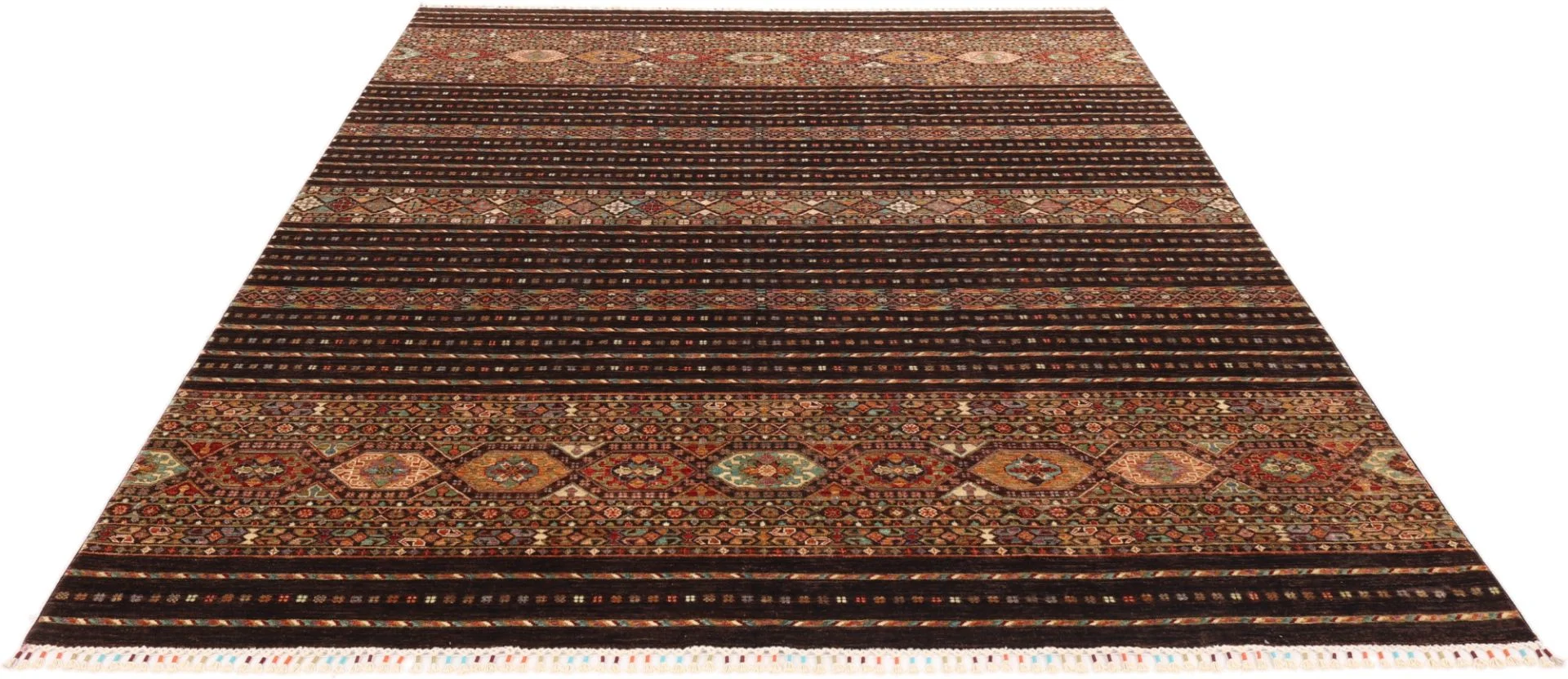 Alternative view of Samarkand Afghan Rug 249 × 311 cm in Wool, hand-knotted