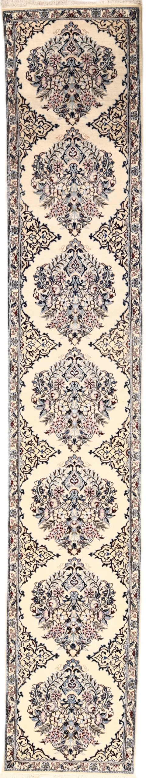 Wool Nain Persian Rug 395 × 72 cm, hand-knotted