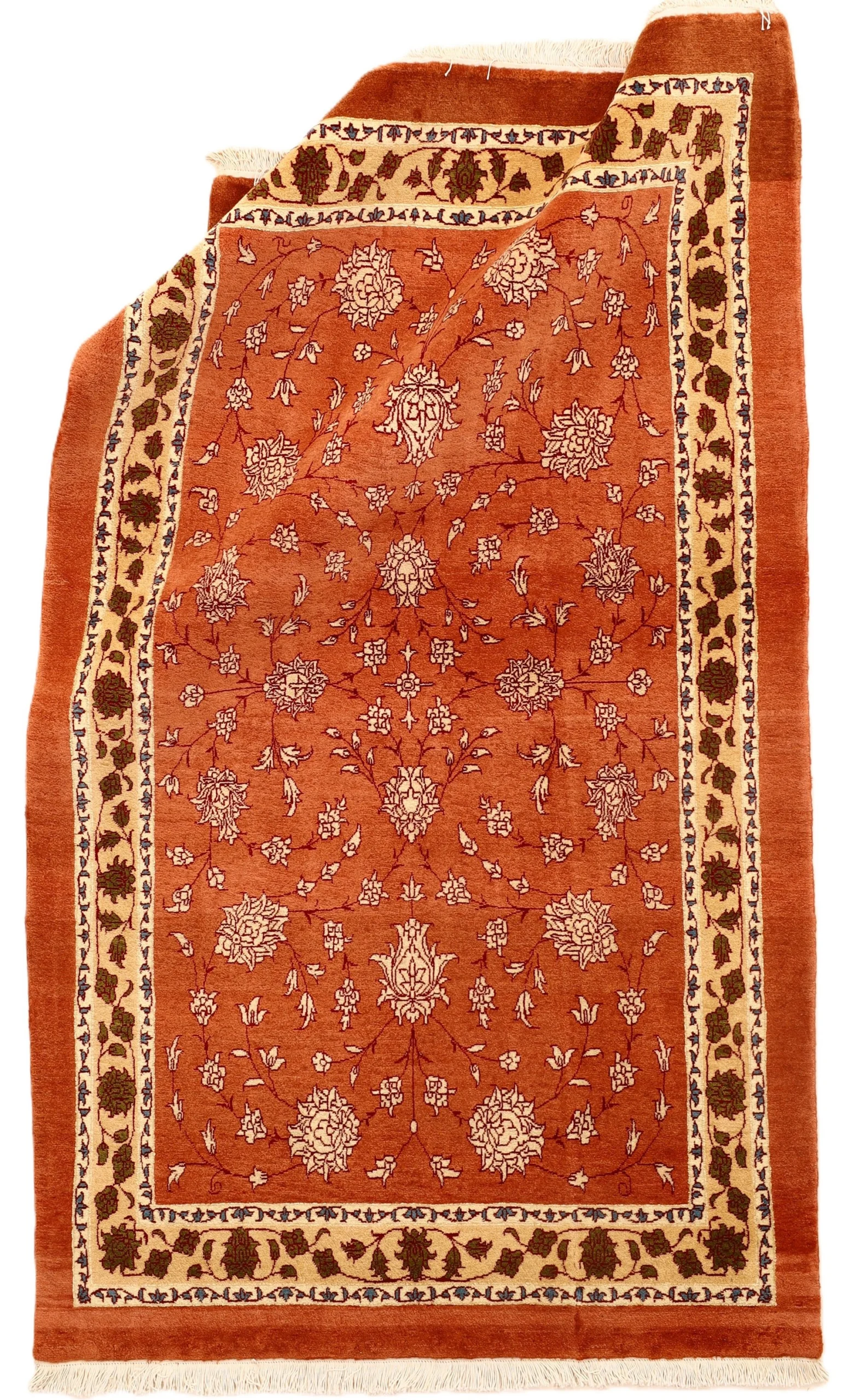 Alternative view of Kashmar Persian Rug 203 × 119 cm in Wool & Silk, hand-knotted