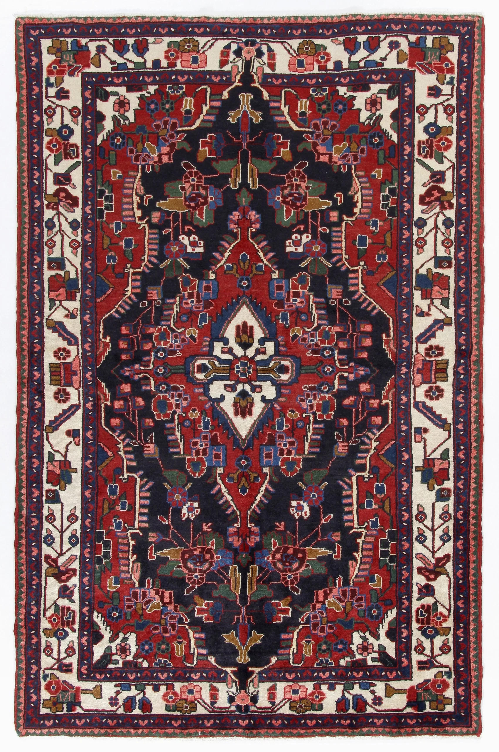 Hand-Knotted Persian Rug, 155 × 235 cm, Wool