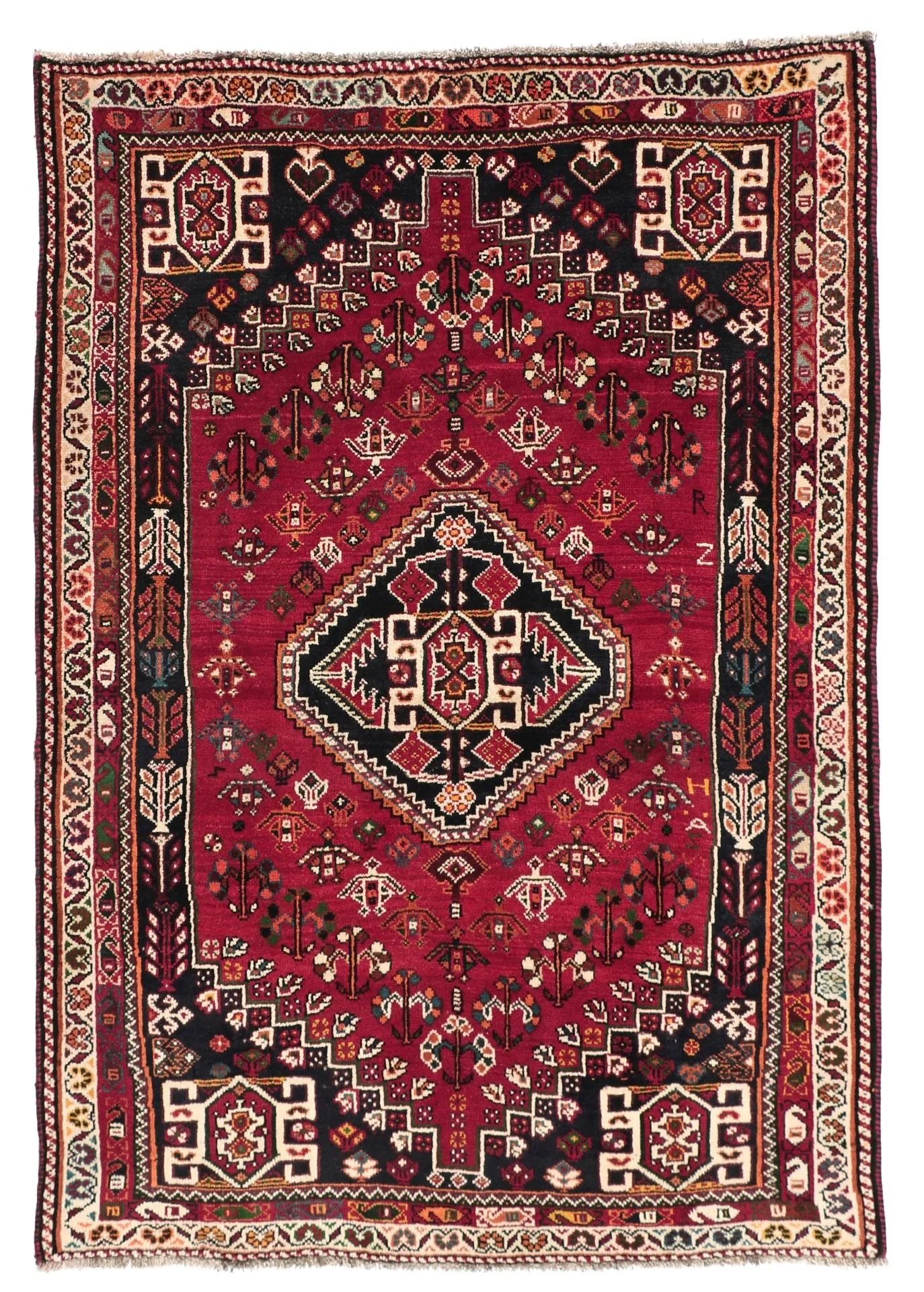 Wool Qashqai Persian Rug 120 × 175 cm, hand-knotted