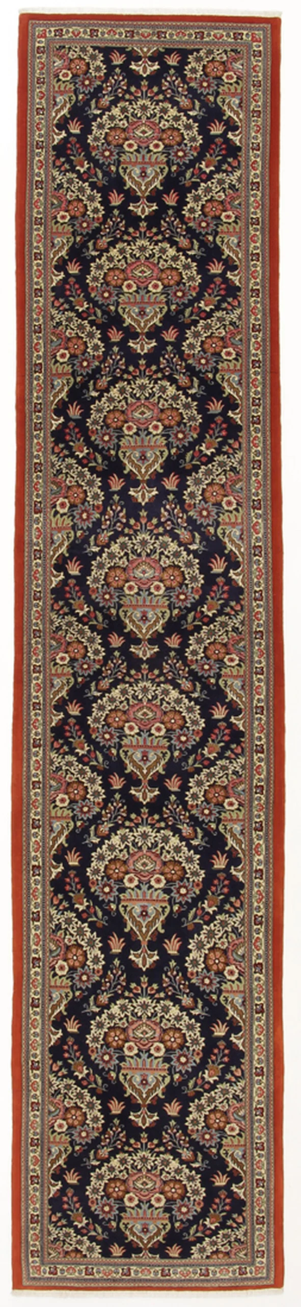 Hand-Knotted Qom Persian Rug, 80 × 392 cm, Wool