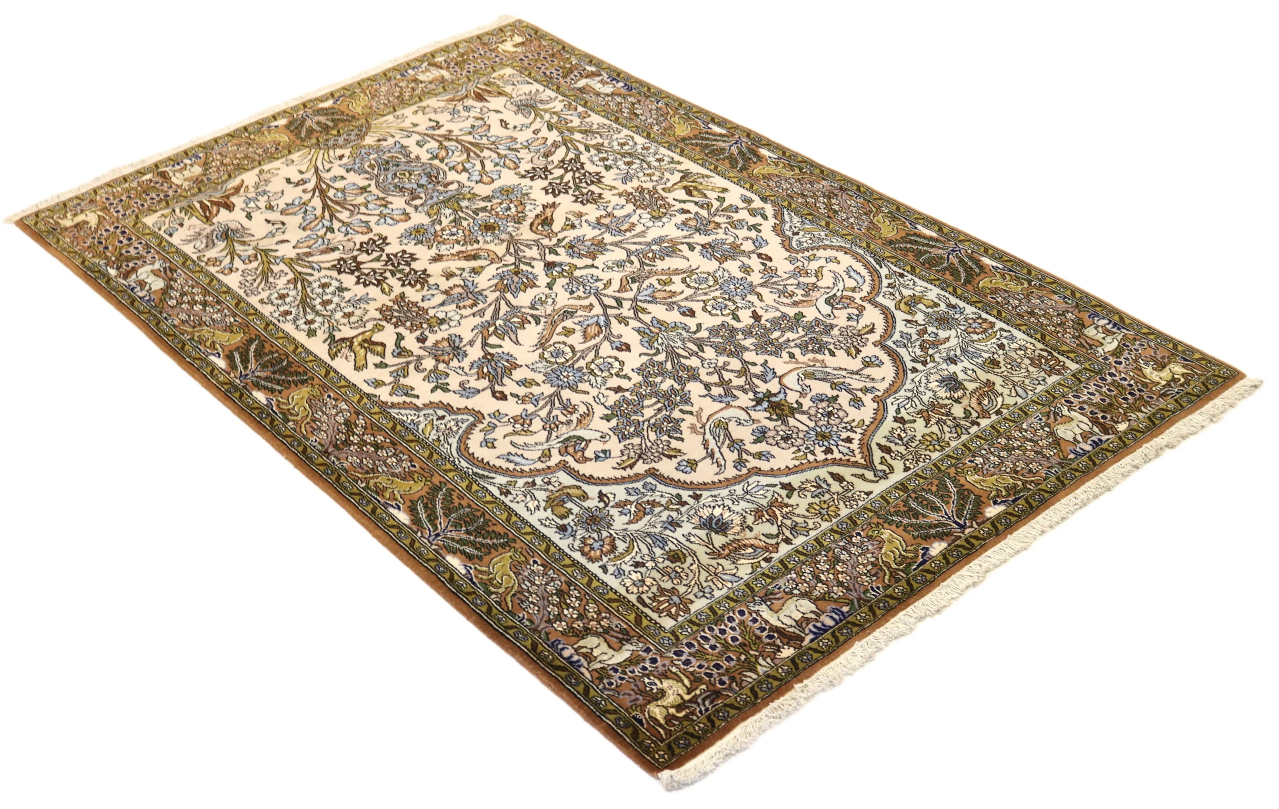 Qom Persian Rug 214 × 140 cm in Wool, hand-knotted - Image 8