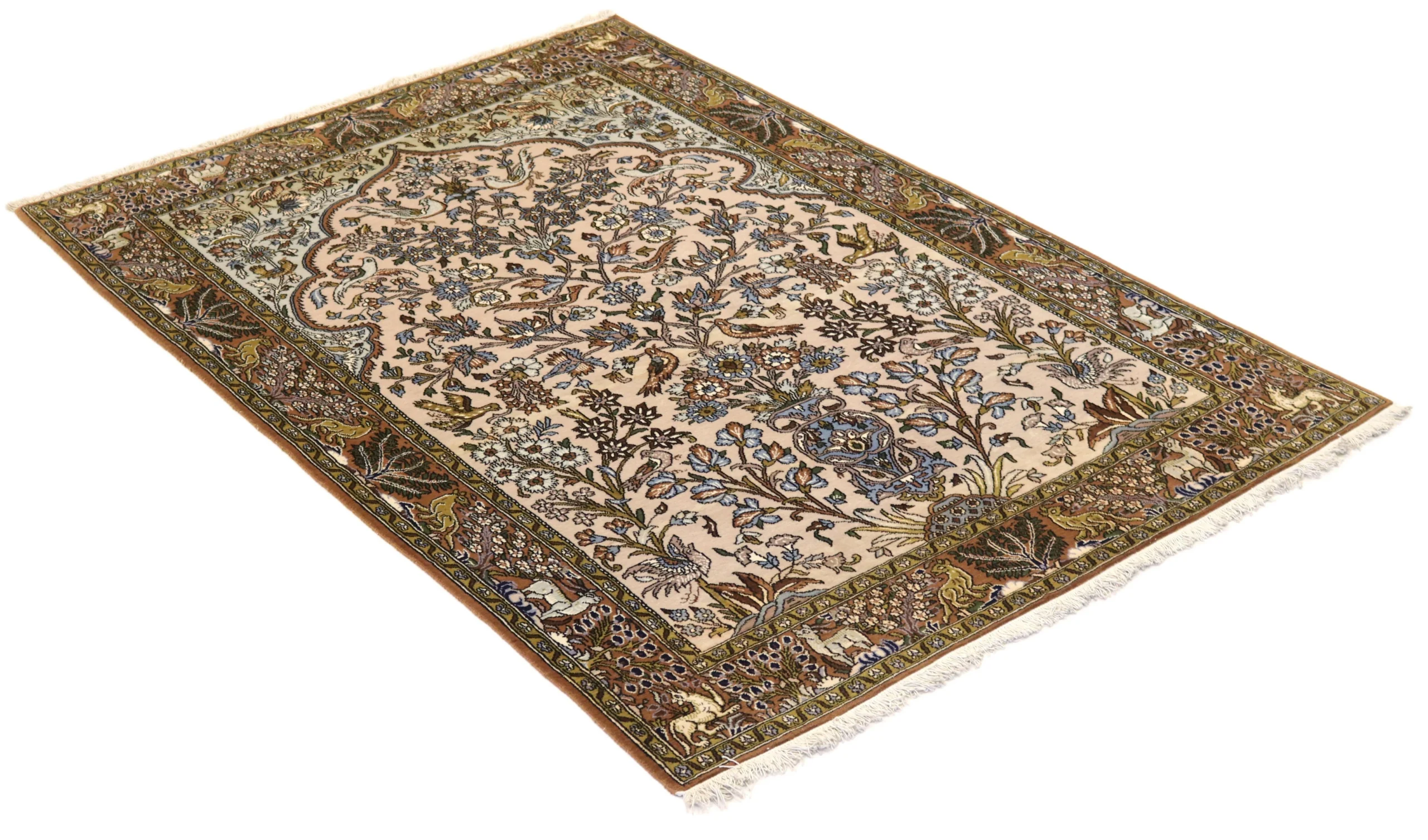 Qom Persian Rug 214 × 140 cm in Wool, hand-knotted - Image 9