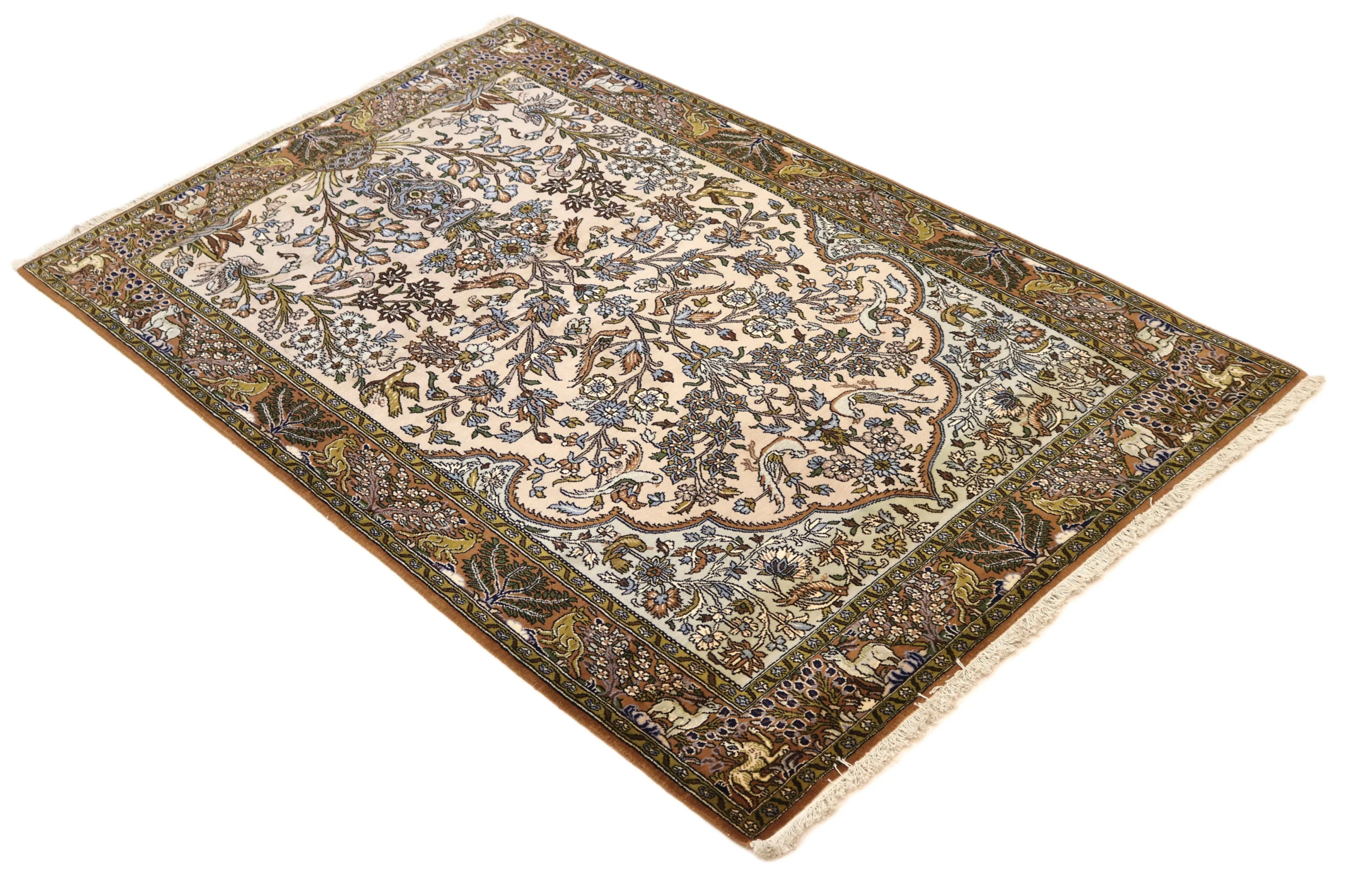 Qom Persian Rug 214 × 140 cm in Wool, hand-knotted - Image 10