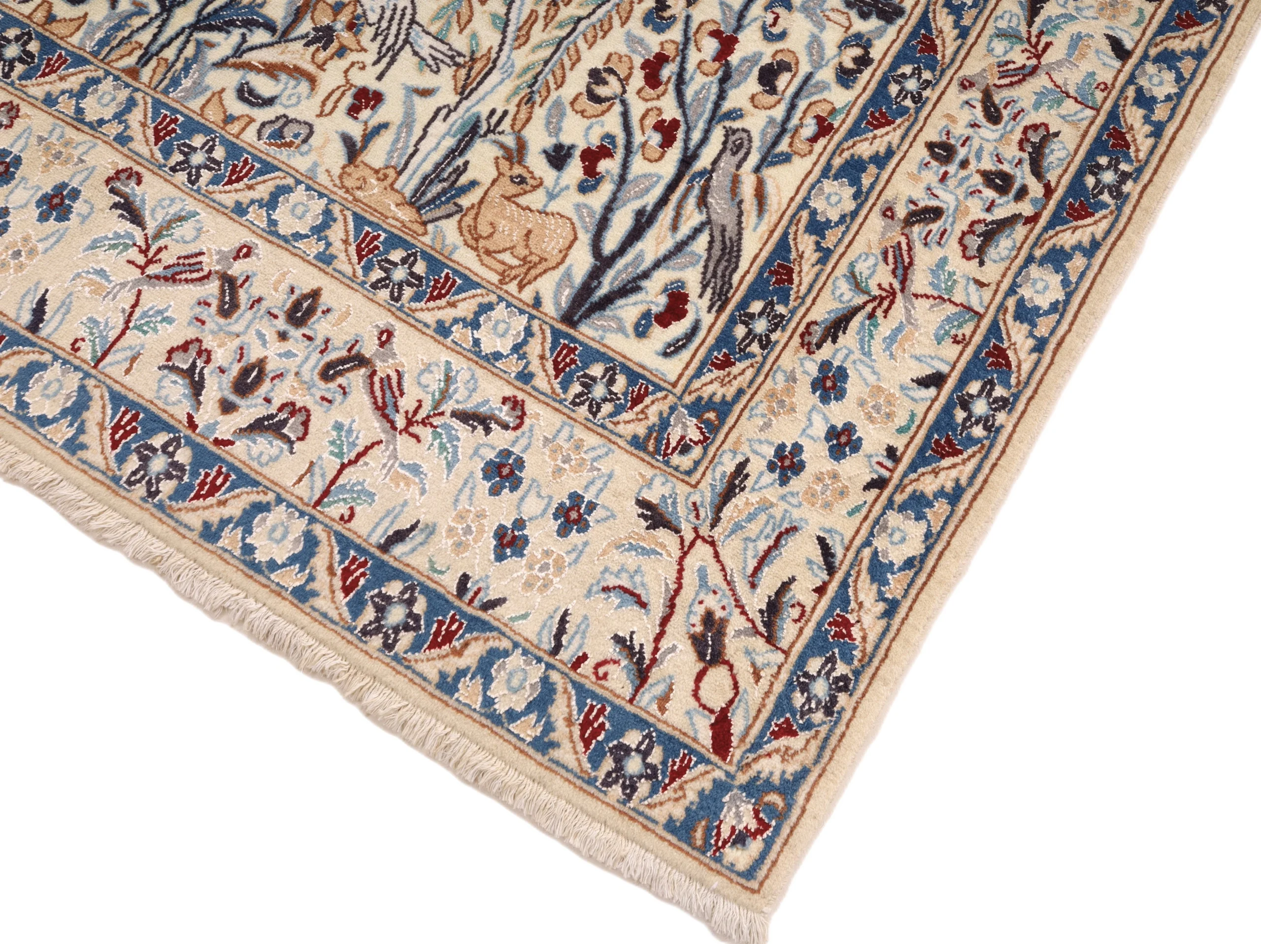 Hand-Knotted Nain Persian Rug, 196 × 128 cm, Wool - Image 7