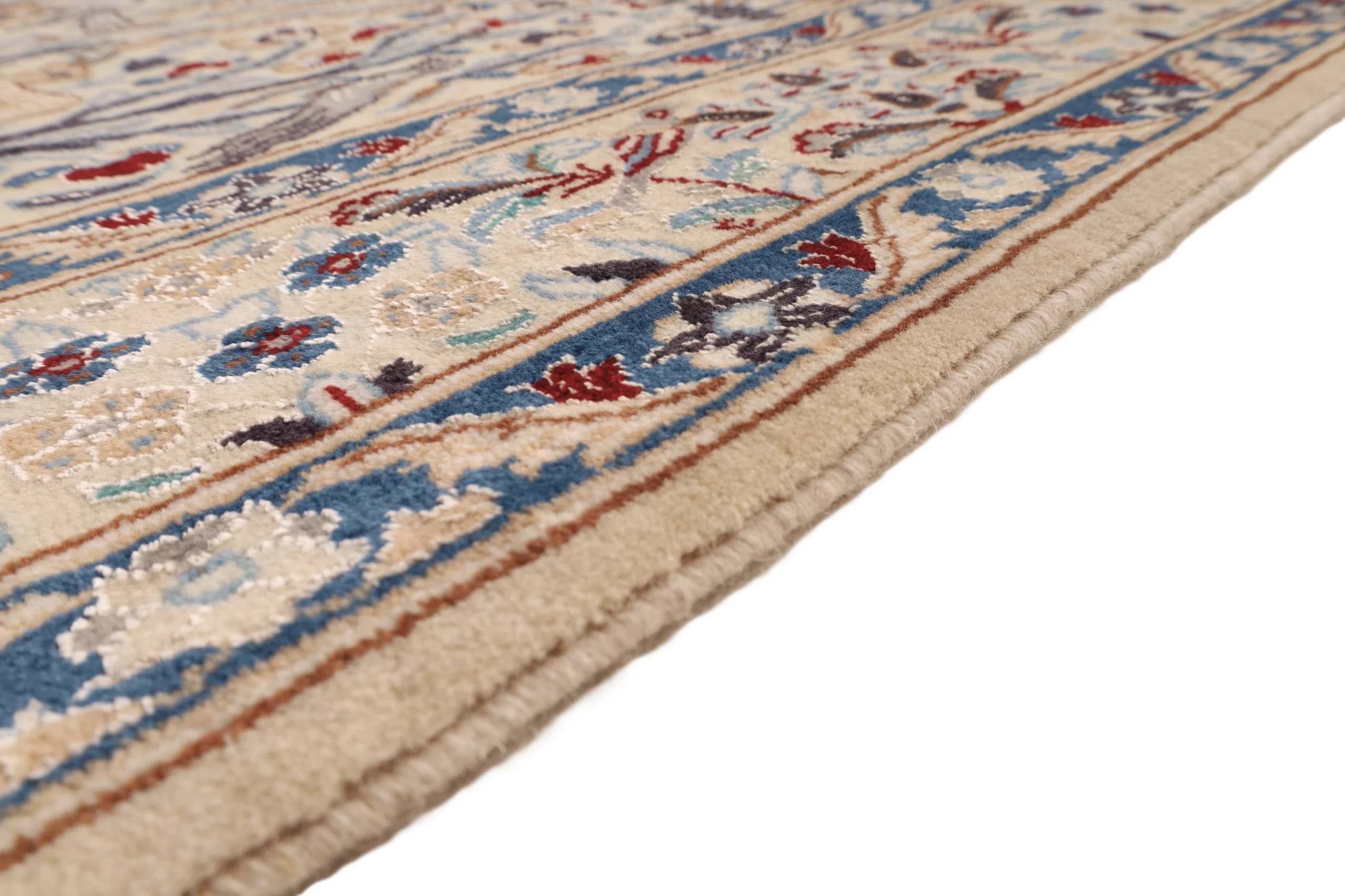 Hand-Knotted Nain Persian Rug, 196 × 128 cm, Wool - Image 12