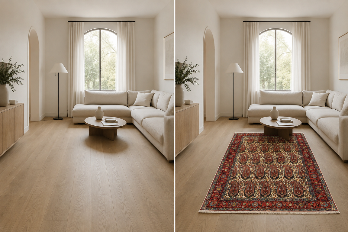 Alternative view of Senneh Persian Rug 176 × 117 cm in Wool & Silk, hand-knotted