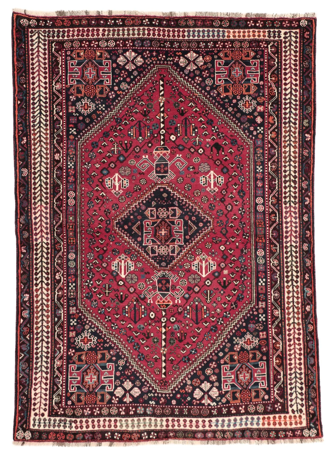 Qashqai Persian Rug 154 × 215 cm in Wool, hand-knotted