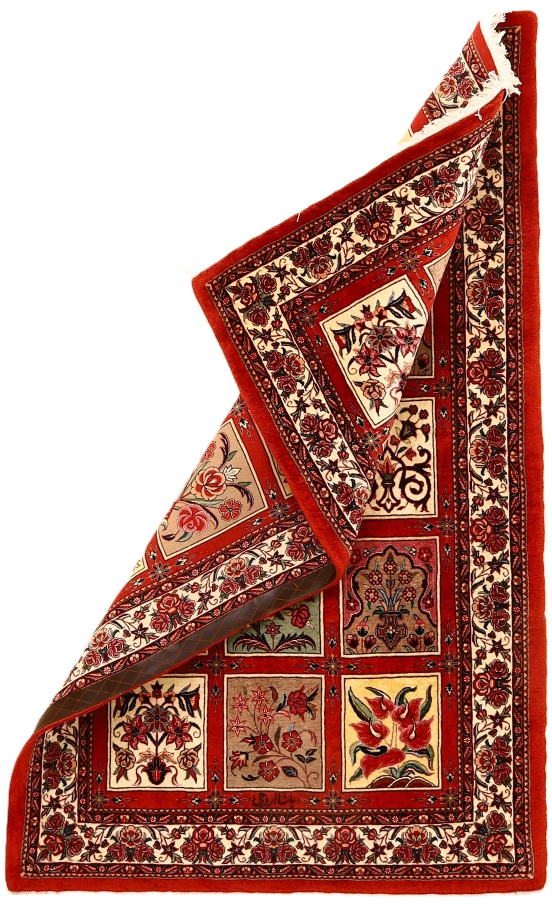 Alternative view of Hand-Knotted Bijar Persian Rug, 185 × 114 cm, Wool & Silk