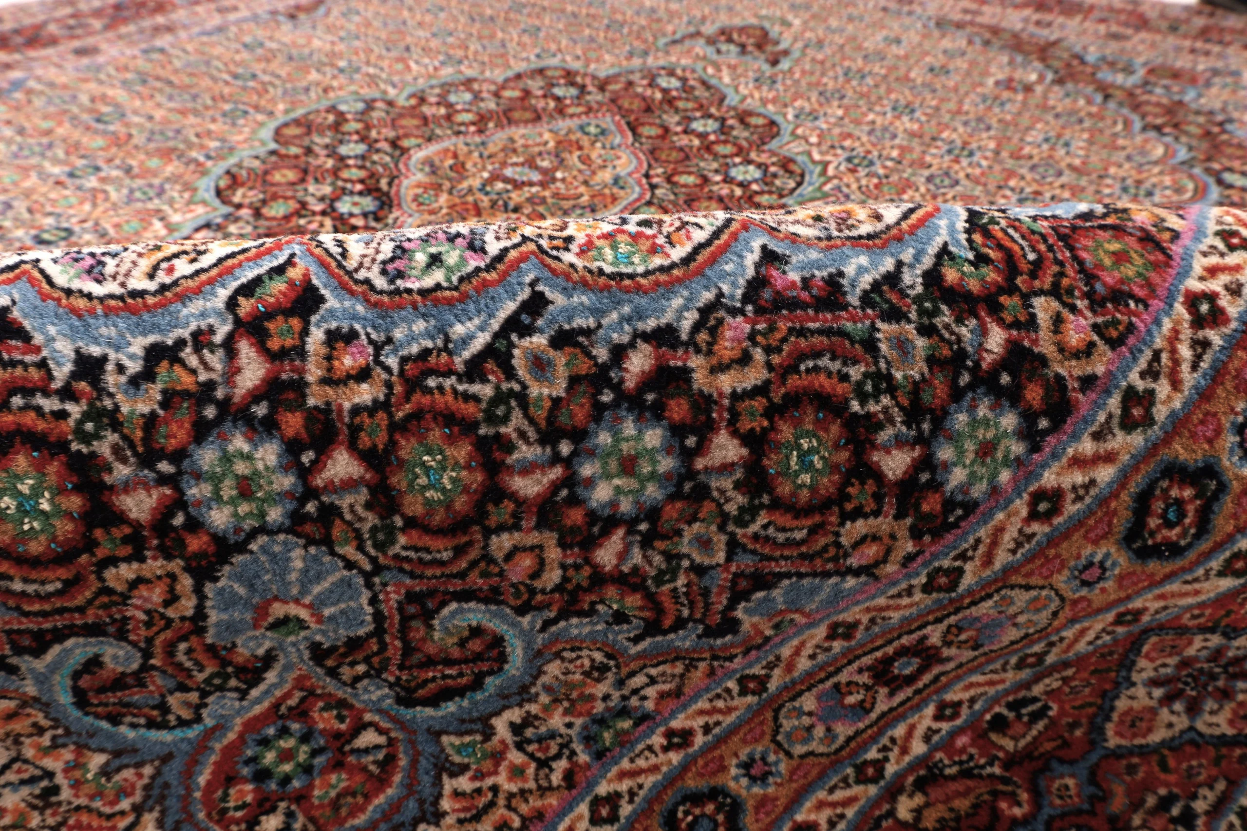 Hand-Knotted Moud Persian Rug, 192 × 152 cm, Wool & Silk - Image 3