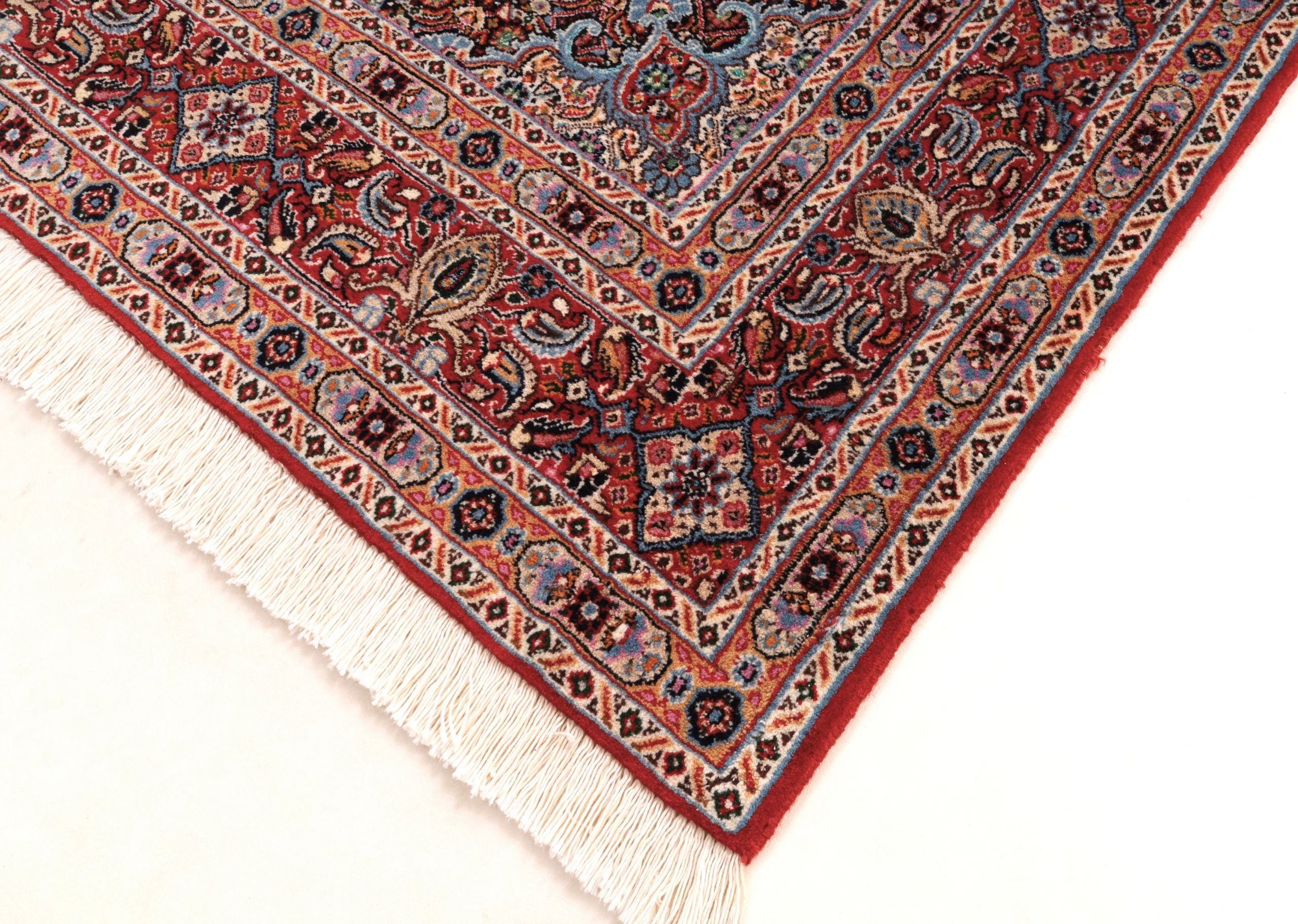 Hand-Knotted Moud Persian Rug, 192 × 152 cm, Wool & Silk - Image 6
