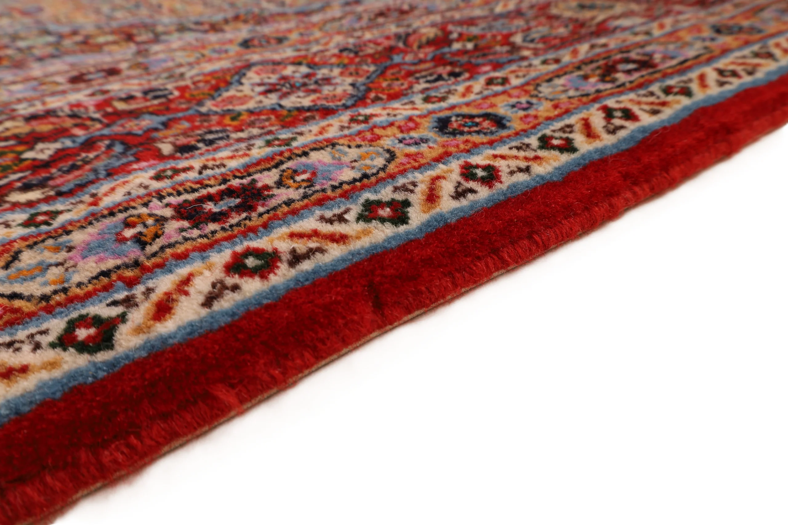 Hand-Knotted Moud Persian Rug, 192 × 152 cm, Wool & Silk - Image 10