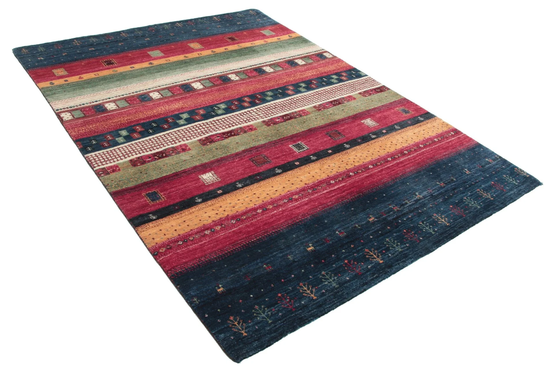 Alternative view of Loribaft Indian Rug 143 × 195 cm in Wool, hand-knotted