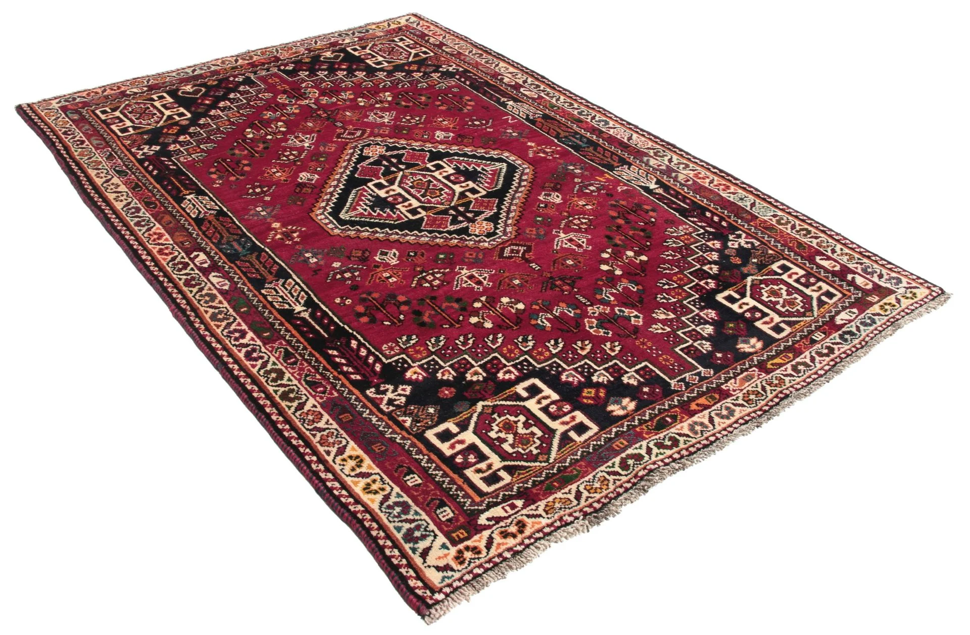 Alternative view of Wool Qashqai Persian Rug 120 × 175 cm, hand-knotted