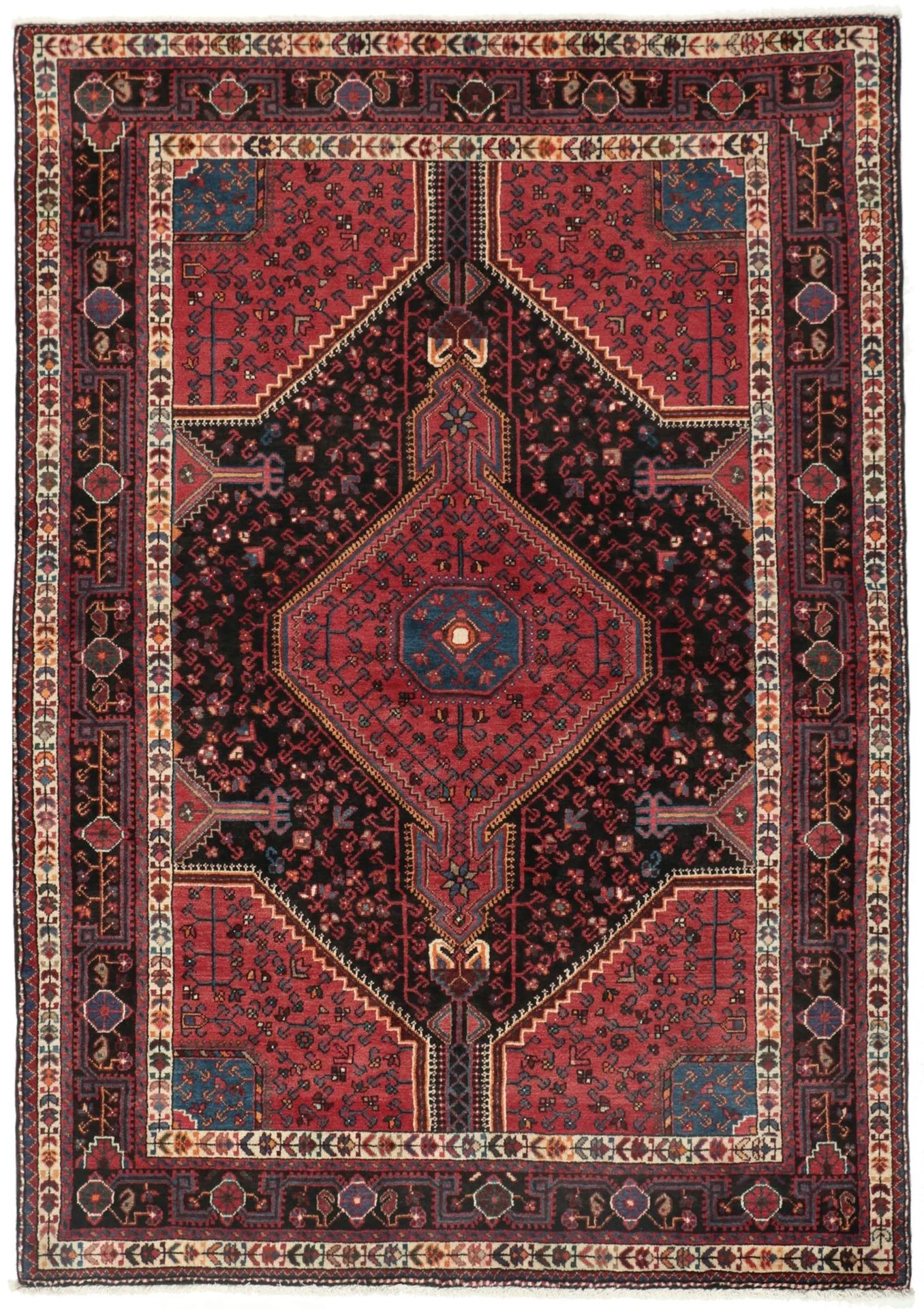 Hand-Knotted Persian Rug, 155 × 220 cm, Wool