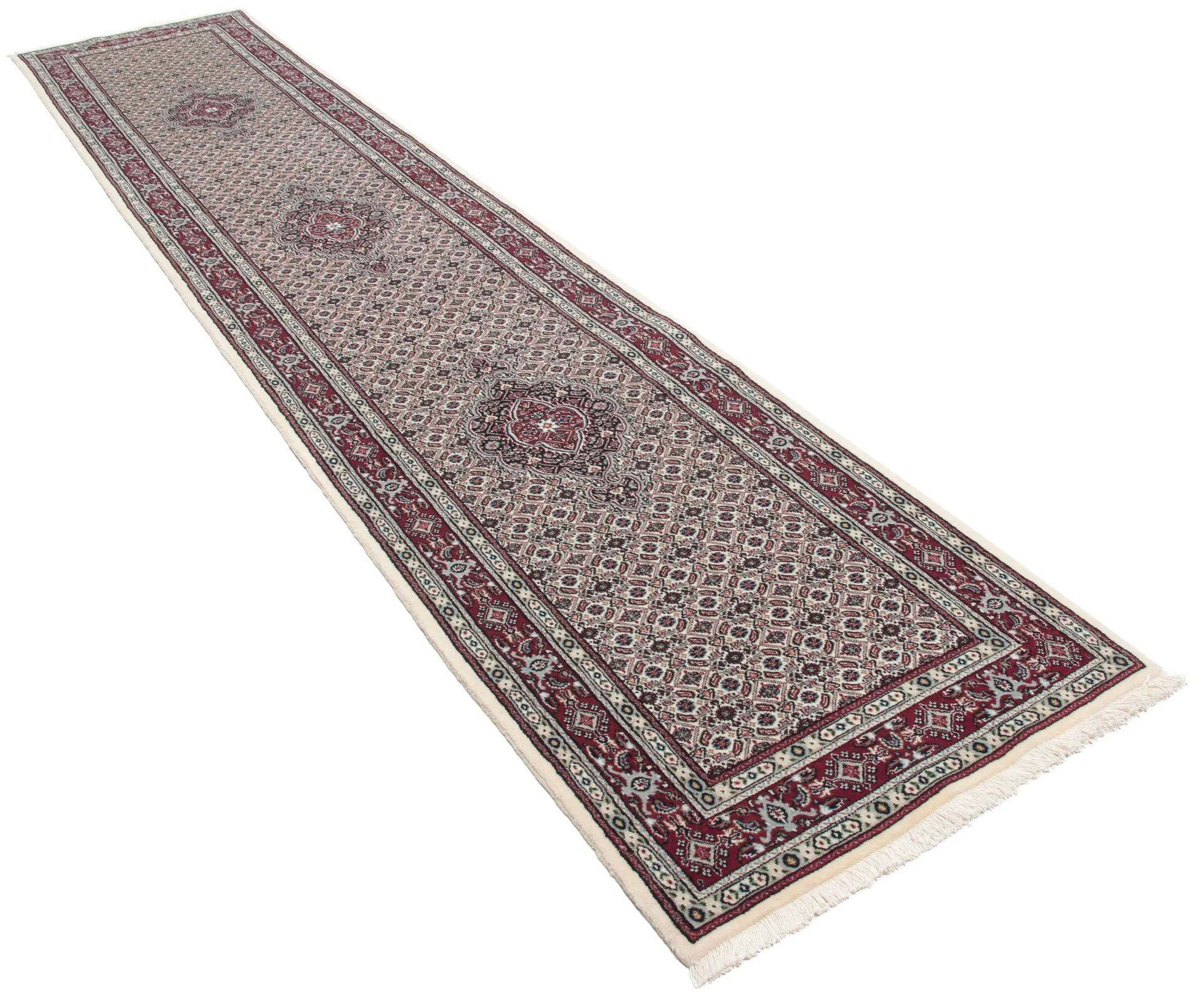 Alternative view of Hand-Knotted Moud Persian Rug, 80 × 392 cm, Wool
