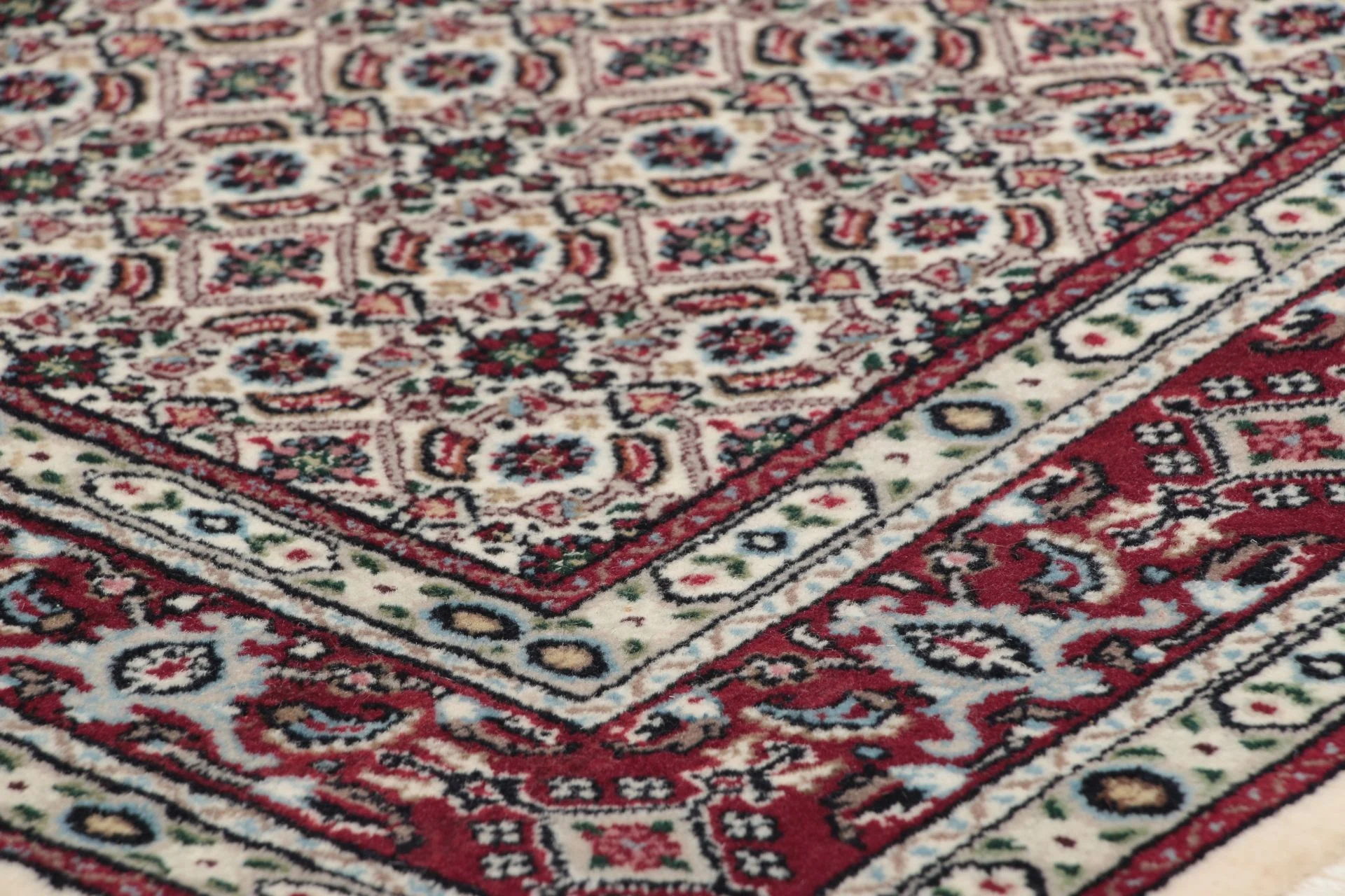 Hand-Knotted Moud Persian Rug, 80 × 392 cm, Wool - Image 5