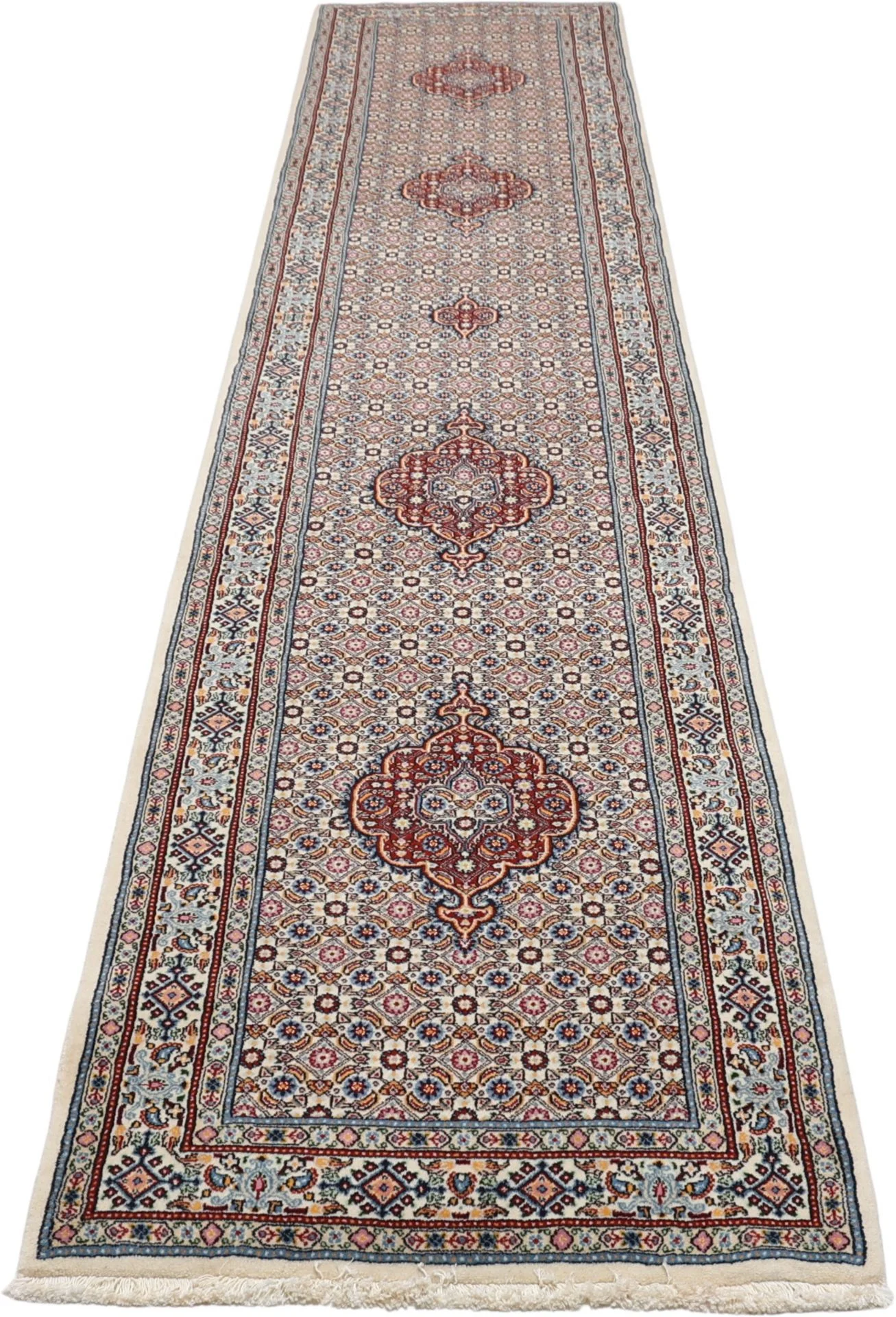 Alternative view of Hand-Knotted Moud Persian Rug, 82 × 402 cm, Wool