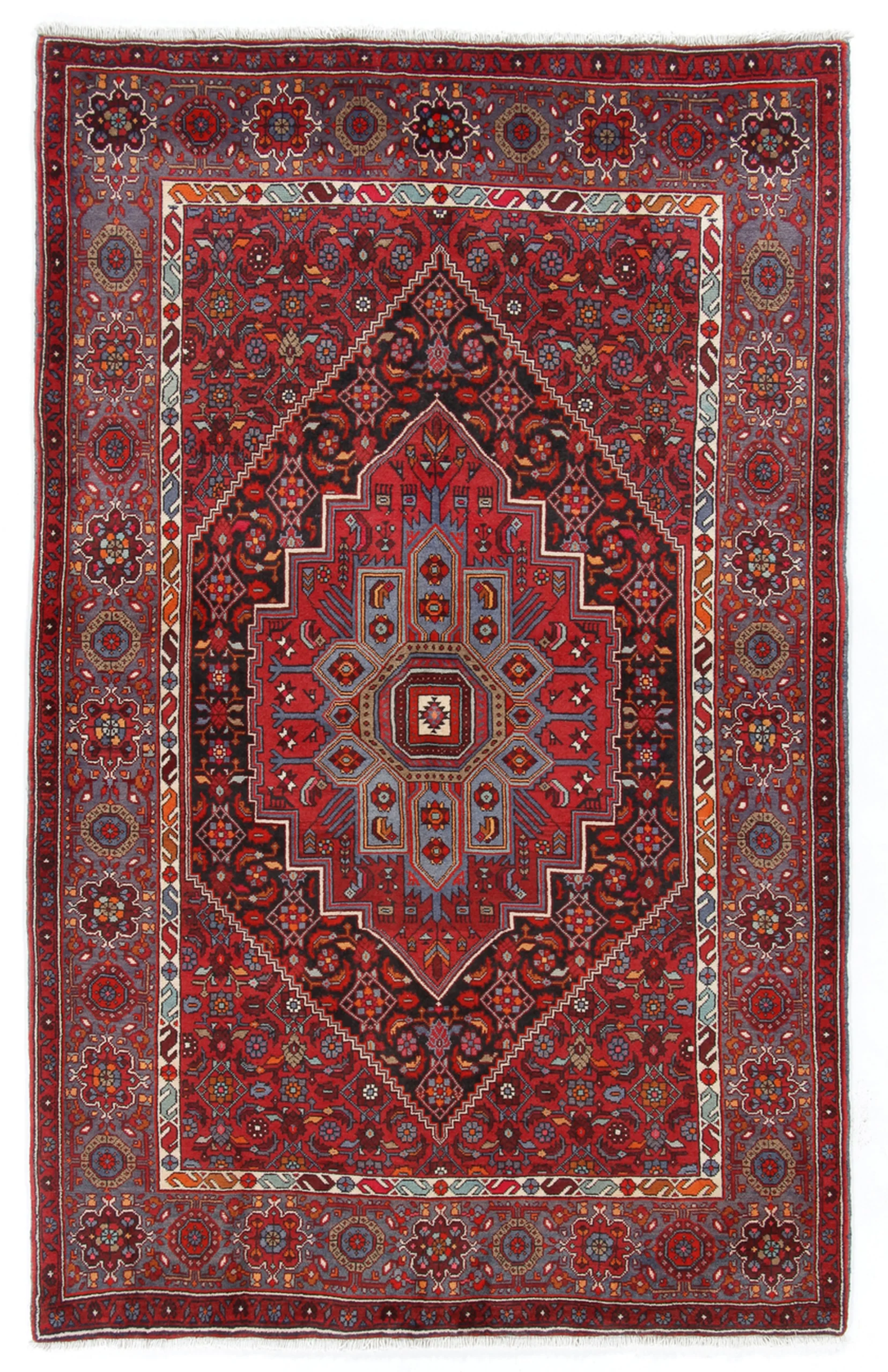 Hand-Knotted Persian Rug, 132 × 210 cm, Wool