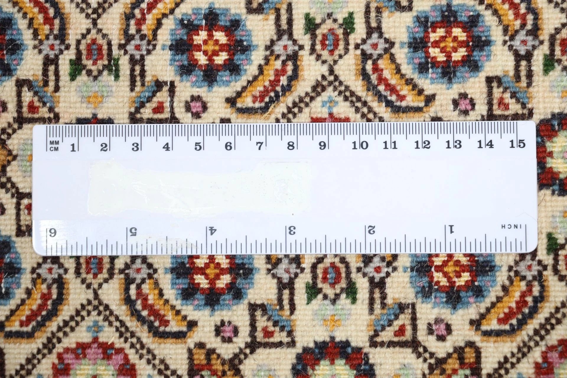 Hand-Knotted Moud Persian Rug, 82 × 402 cm, Wool - Image 11