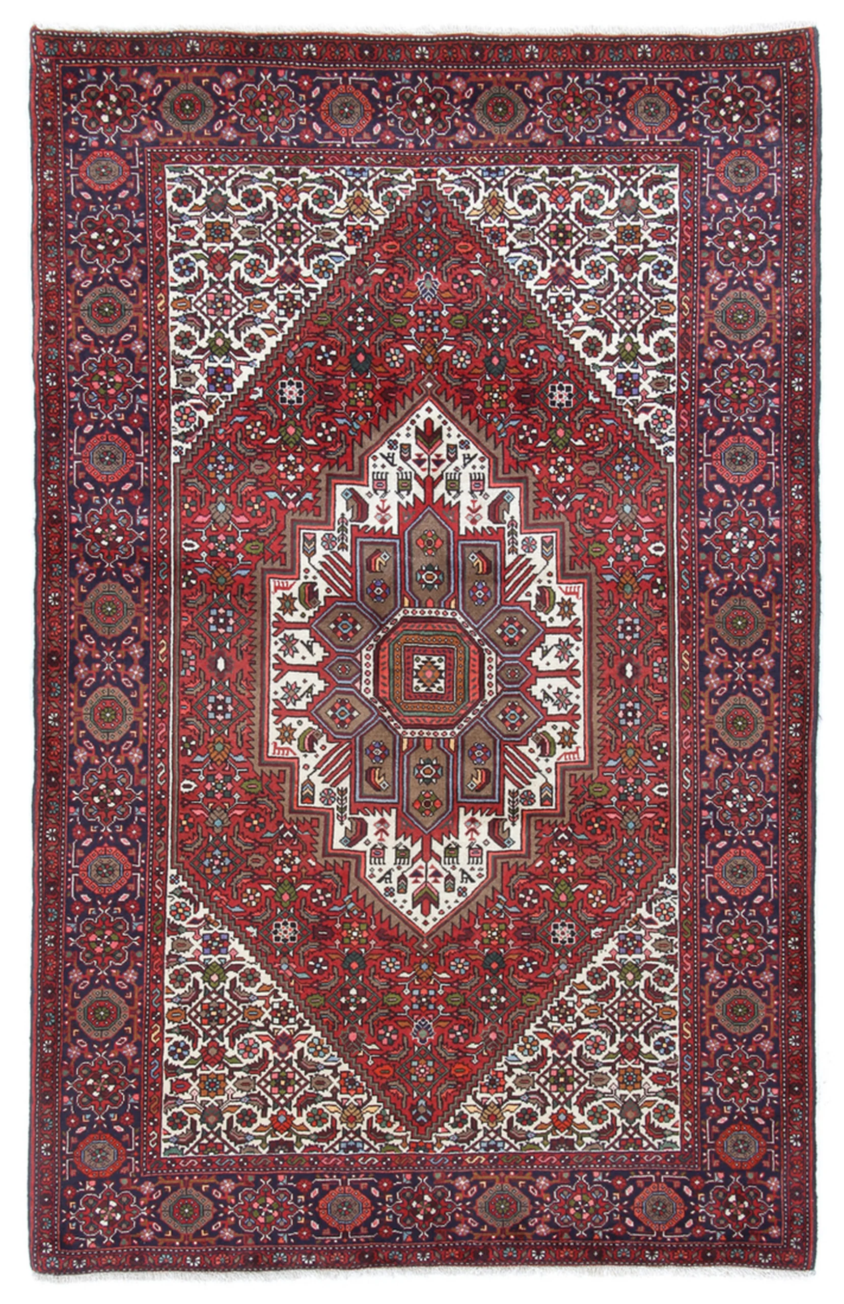 Hand-Knotted Persian Rug, 130 × 205 cm, Wool