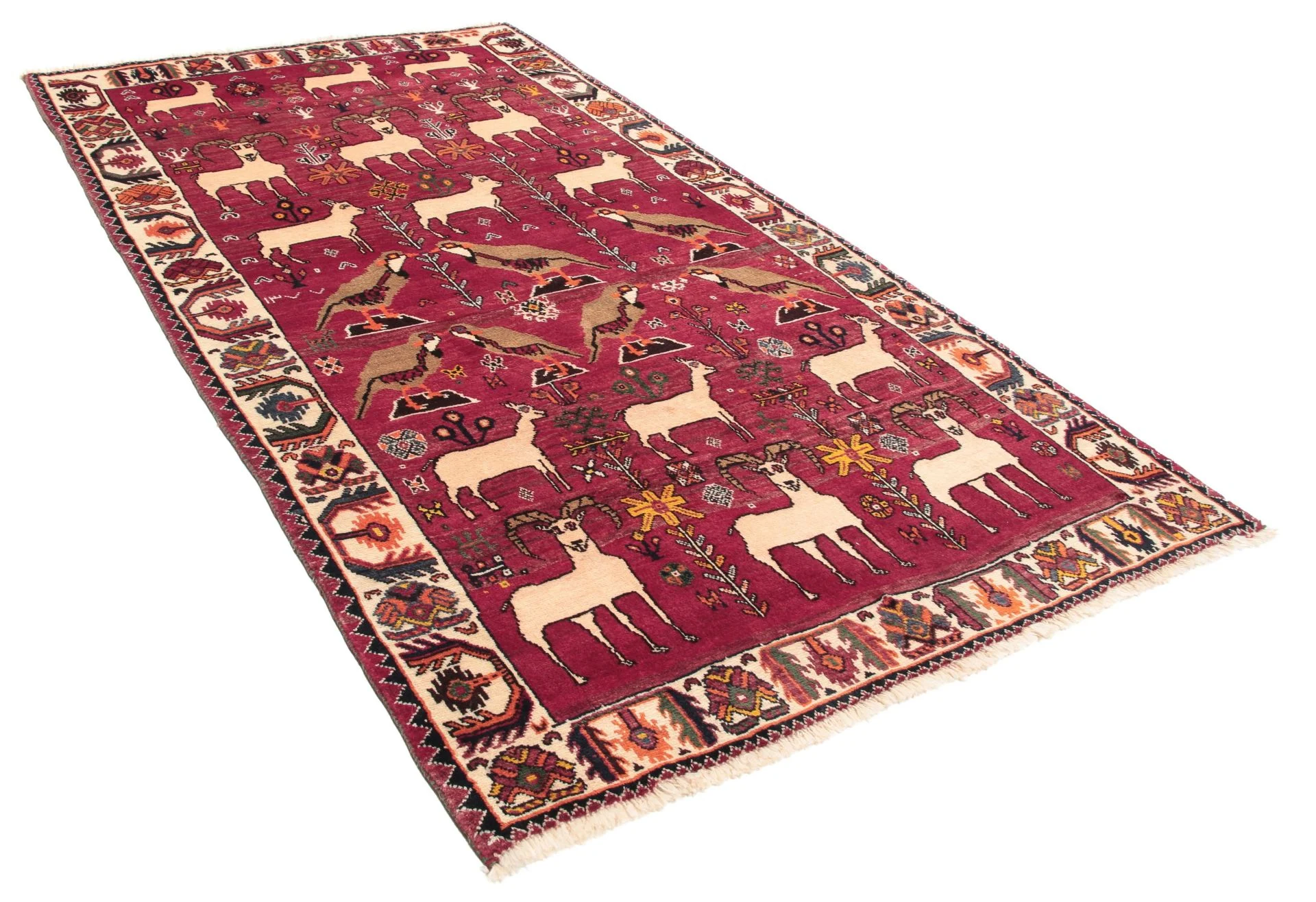 Alternative view of Qashqai Persian Rug 120 × 220 cm in Wool, hand-knotted