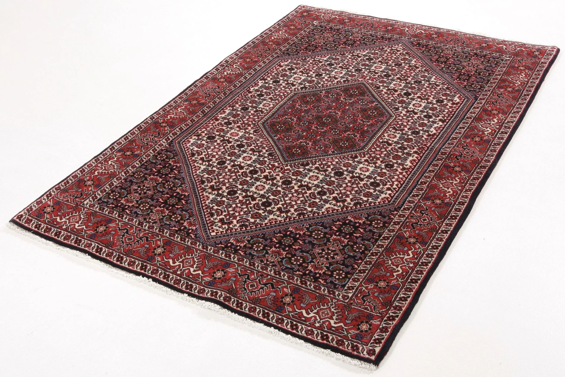 Alternative view of Hand-Knotted Bijar Persian Rug, 117 × 182 cm, Wool