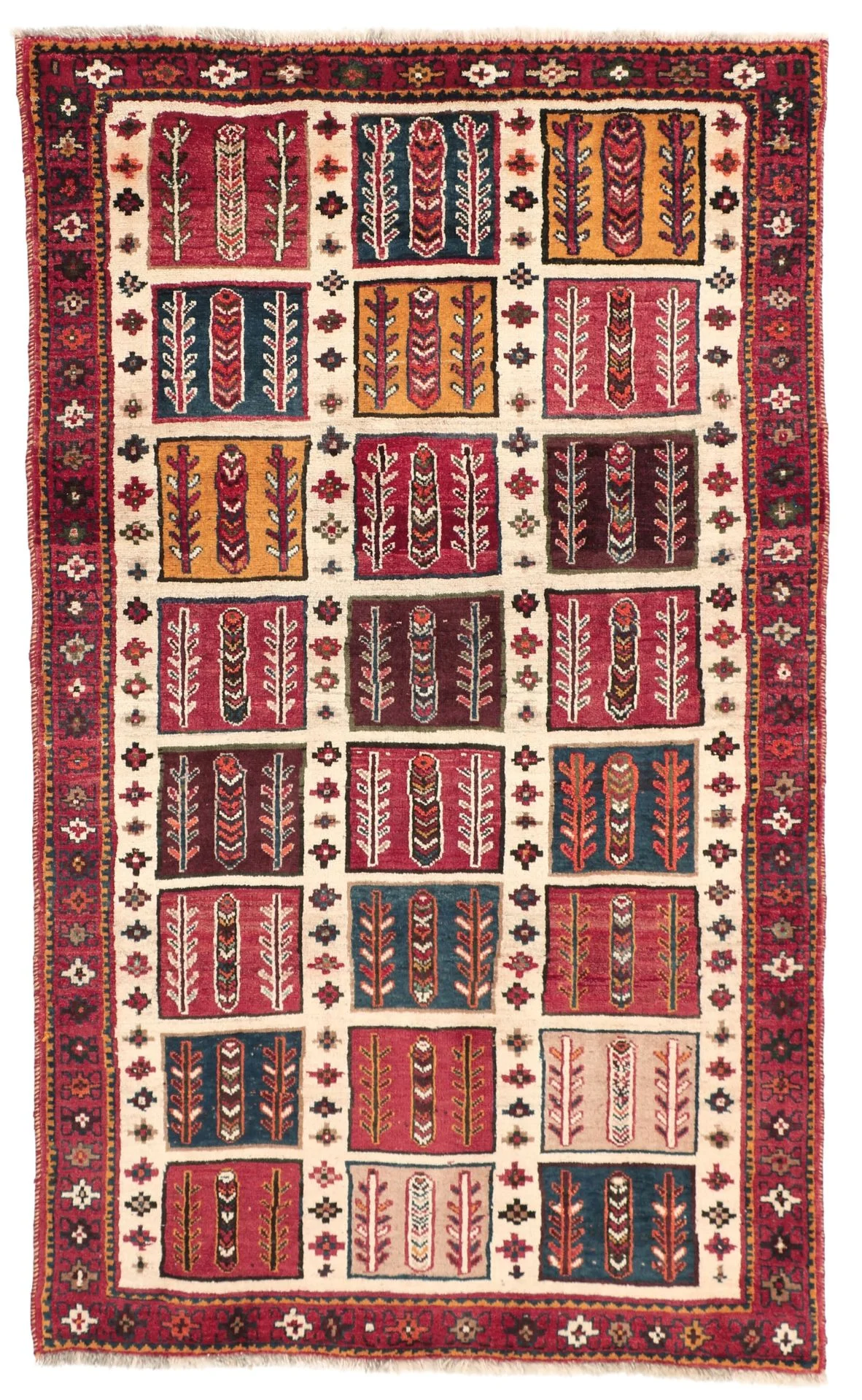 Hand-Knotted Qashqai Persian Rug, 110 × 185 cm, Wool