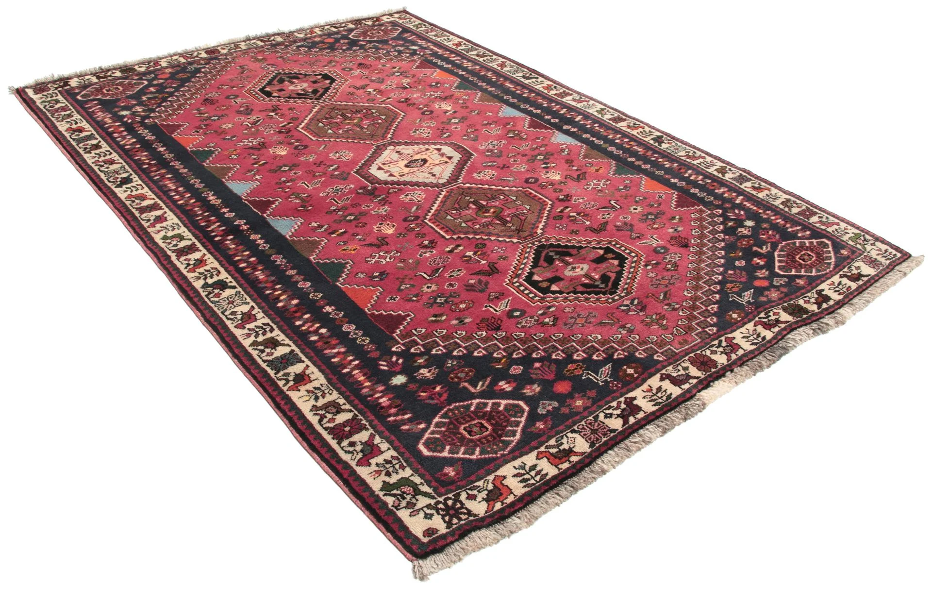 Alternative view of Qashqai Persian Rug 145 × 210 cm in Wool, hand-knotted