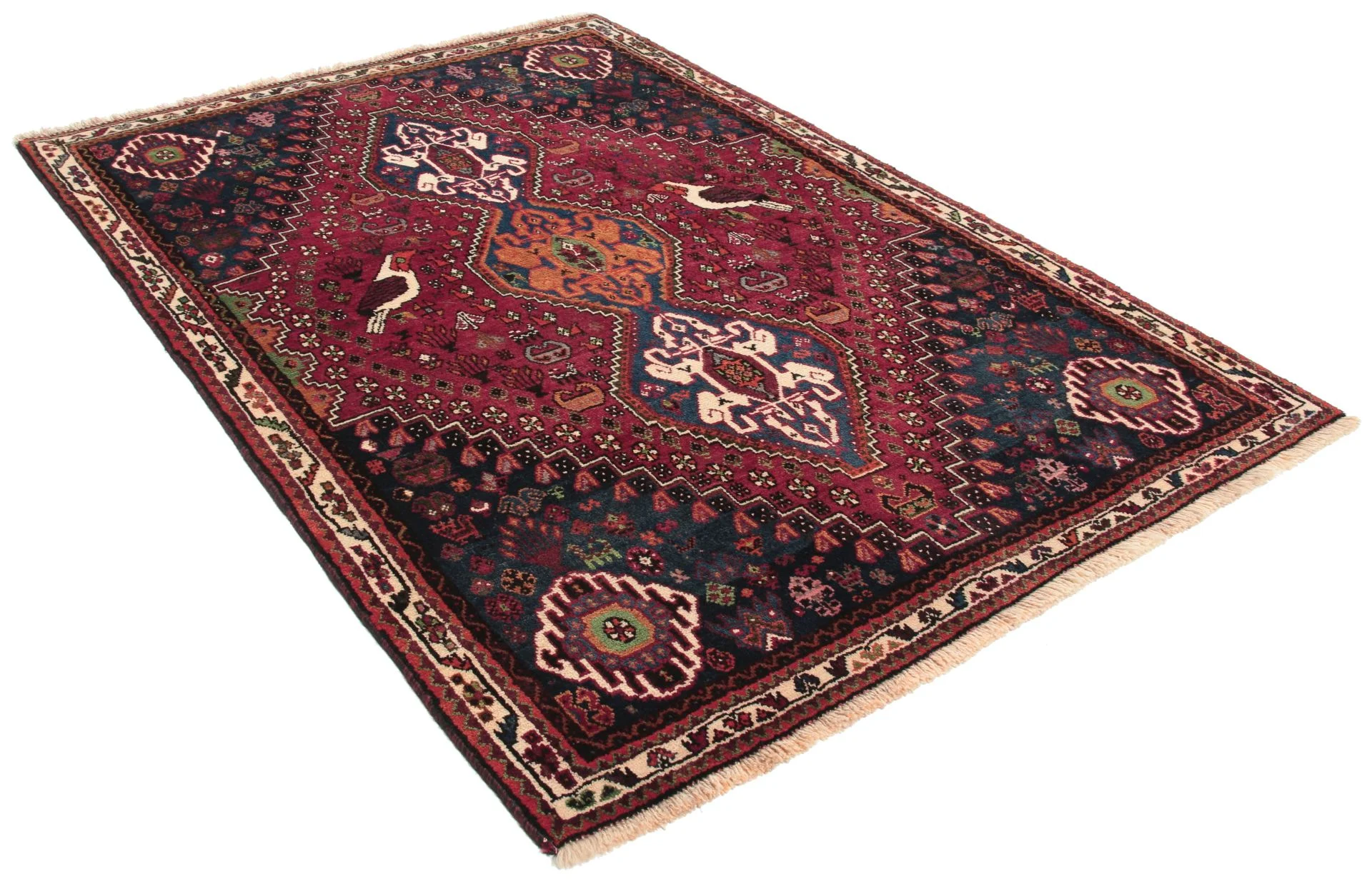 Alternative view of Wool Qashqai Persian Rug 122 × 176 cm, hand-knotted