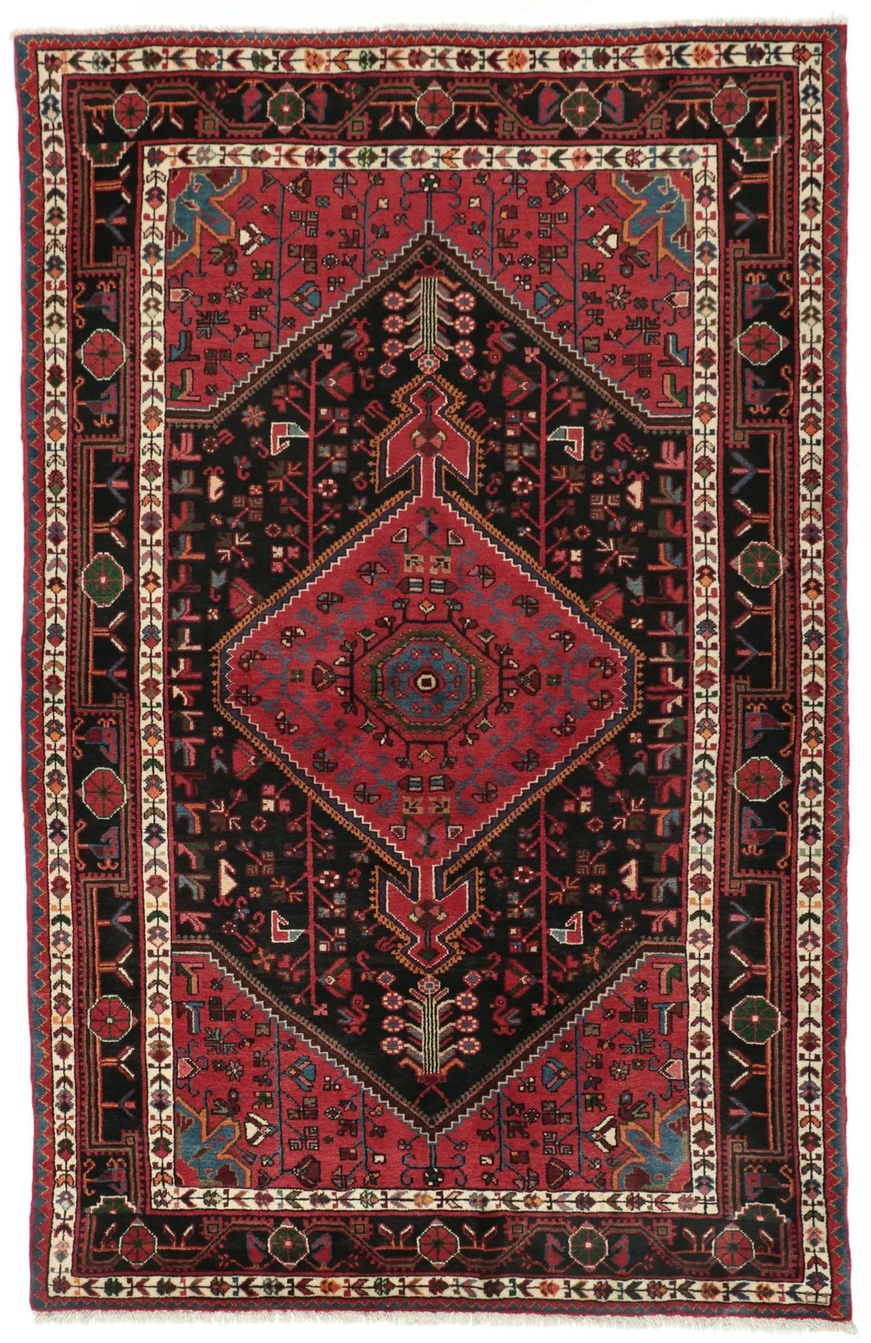Hand-Knotted Persian Rug, 155 × 230 cm, Wool