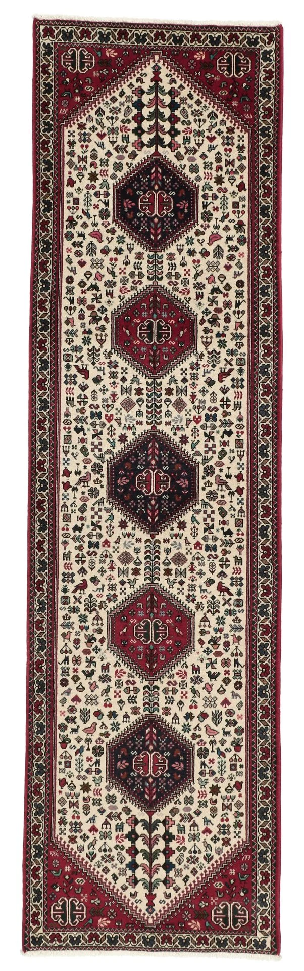 Hand-Knotted Persian Rug, 80 × 295 cm, Wool