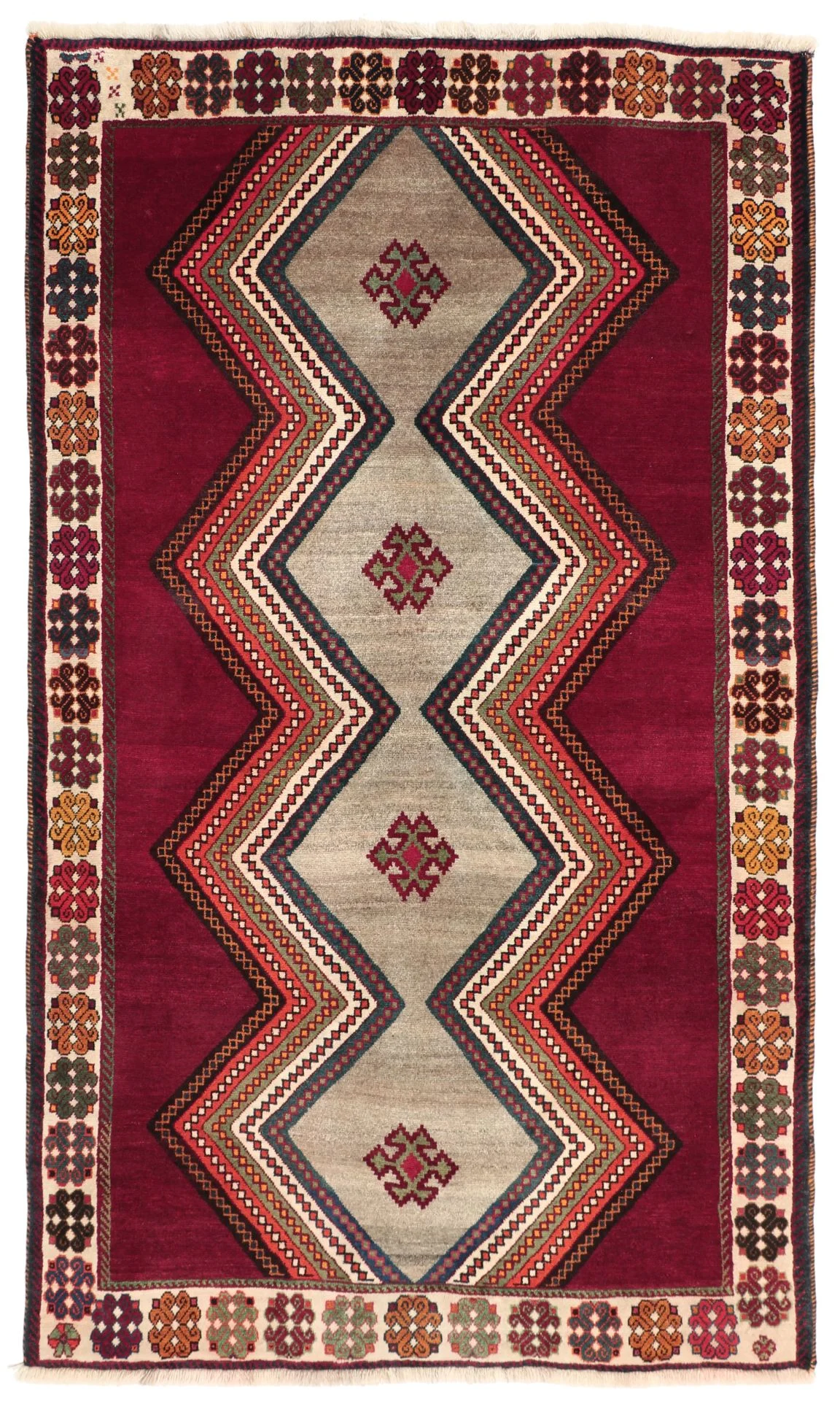 Wool Qashqai Persian Rug 121 × 211 cm, hand-knotted