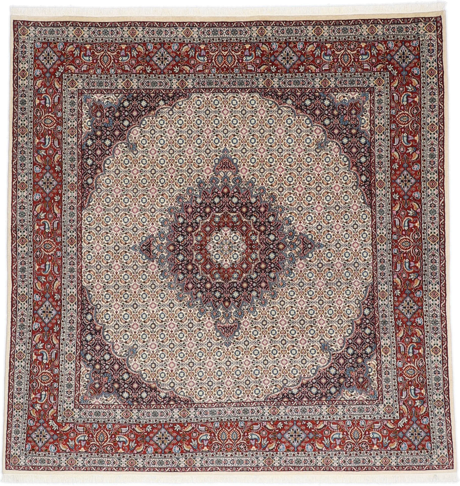 Wool Moud Persian Rug 195 × 202 cm, hand-knotted