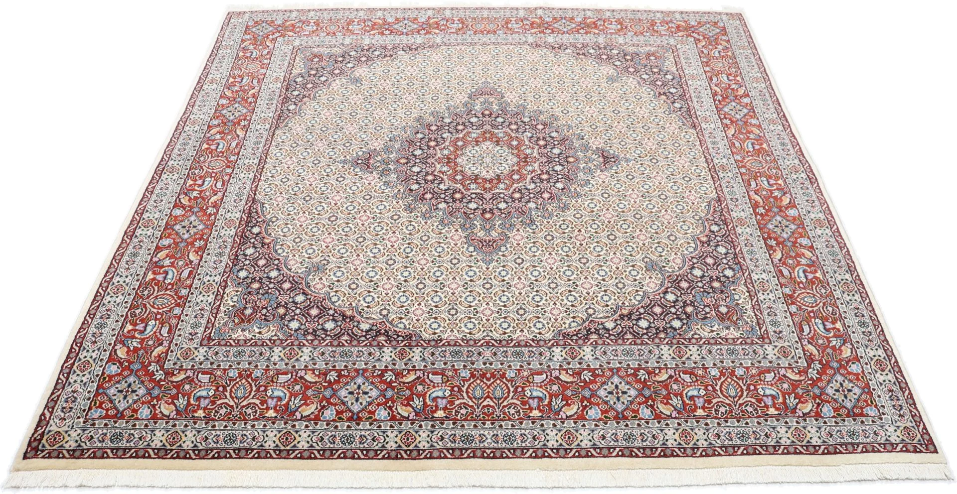 Alternative view of Wool Moud Persian Rug 195 × 202 cm, hand-knotted