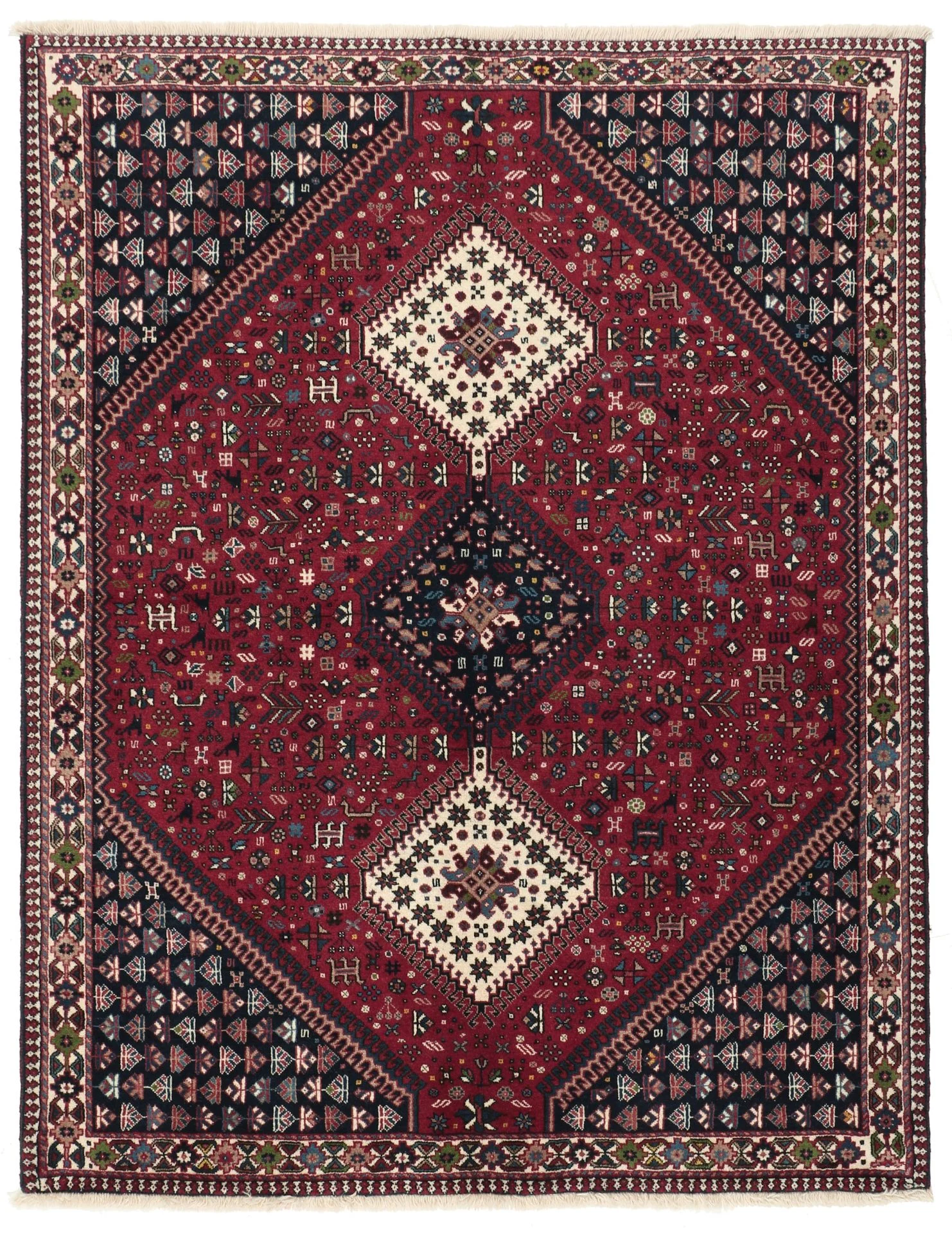Wool Persian Rug 155 × 200 cm, hand-knotted