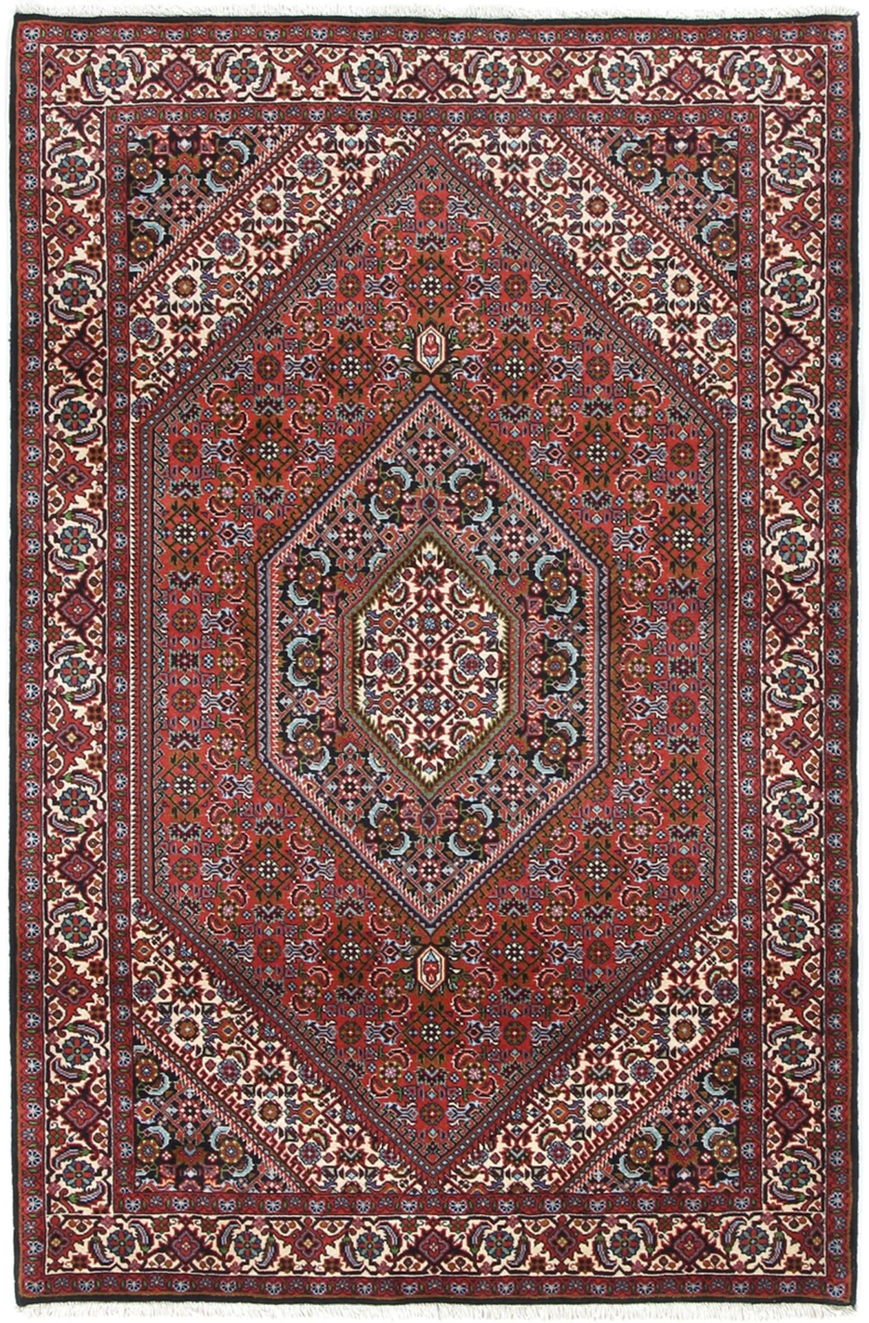 Hand-Knotted Bijar Persian Rug, 114 × 184 cm, Wool