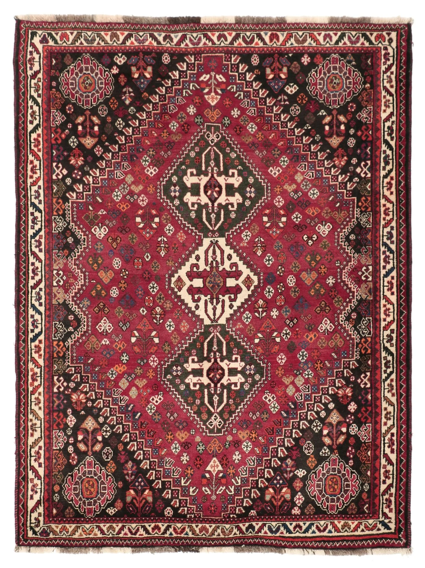 Qashqai Persian Rug 132 × 180 cm in Wool, hand-knotted