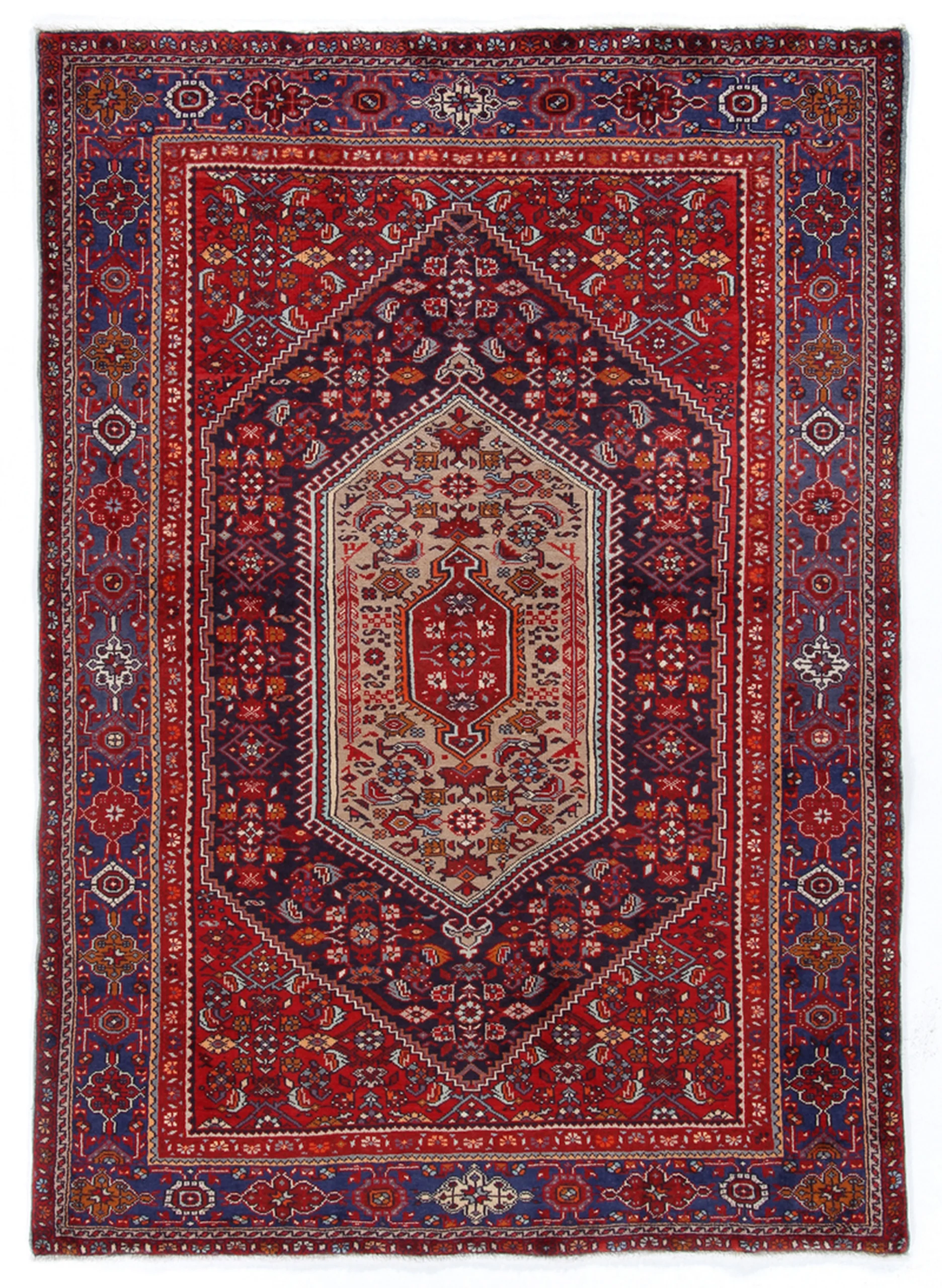 Hand-Knotted Persian Rug, 130 × 185 cm, Wool