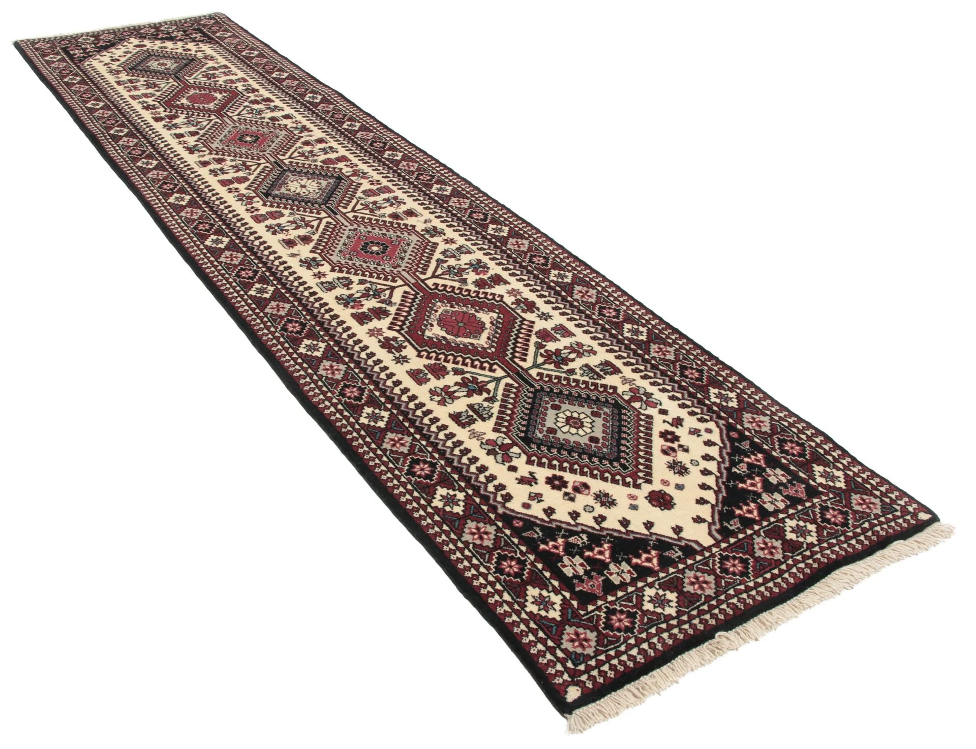 Alternative view of Wool Persian Rug 72 × 306 cm, hand-knotted