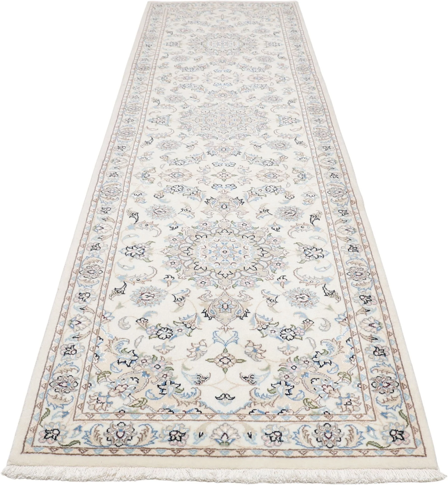 Alternative view of Hand-Knotted Nain Persian Rug, 85 × 300 cm, Wool