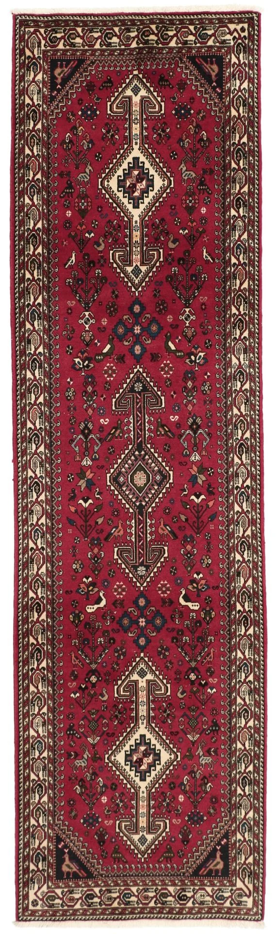 Hand-Knotted Persian Rug, 84 × 305 cm, Wool
