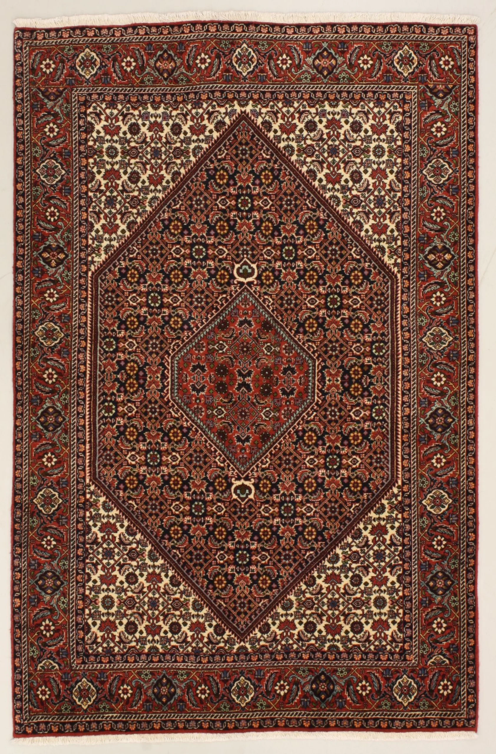 Hand-Knotted Bijar Persian Rug, 140 × 215 cm, Wool