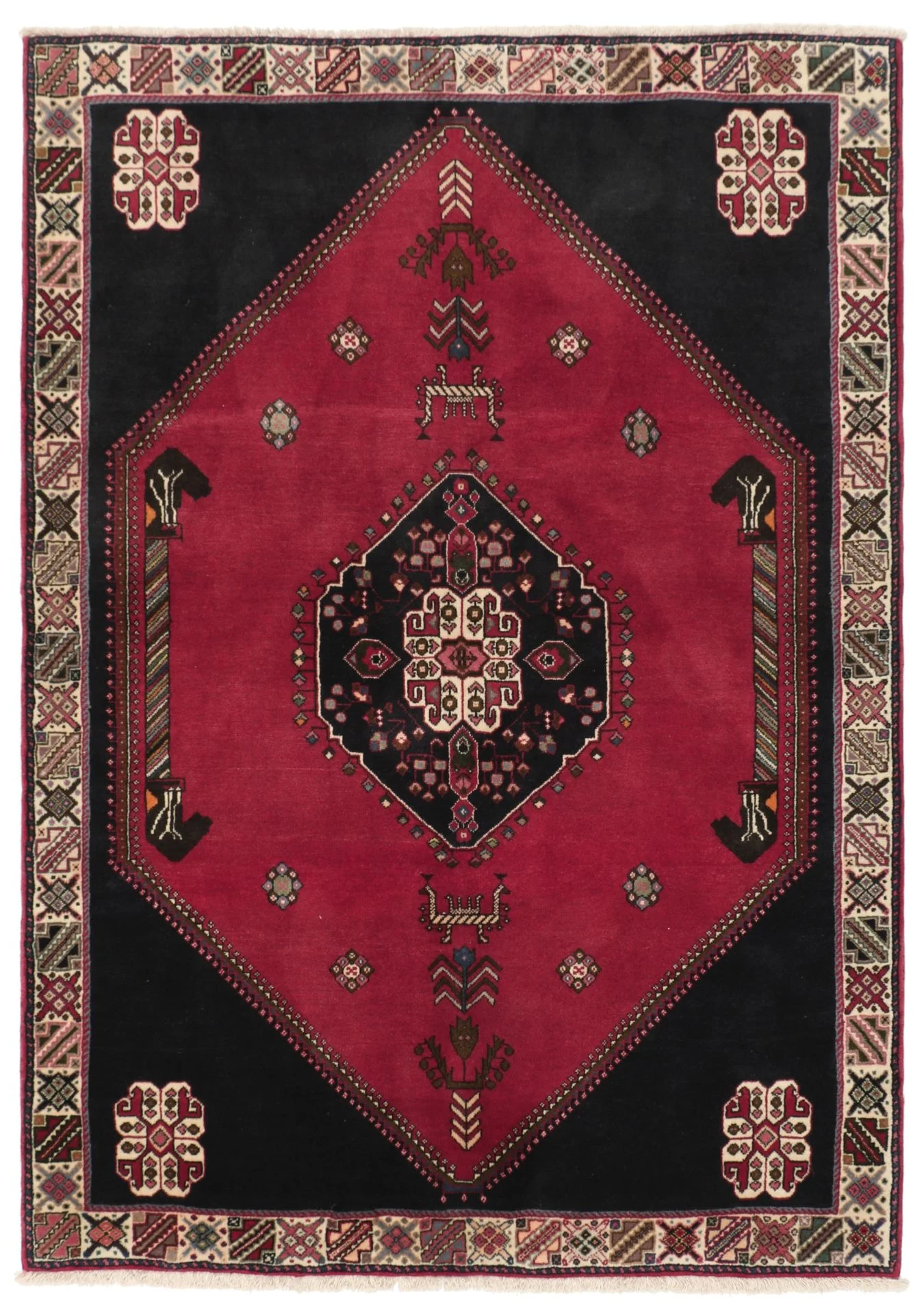 Hand-Knotted Persian Rug, 142 × 200 cm, Wool