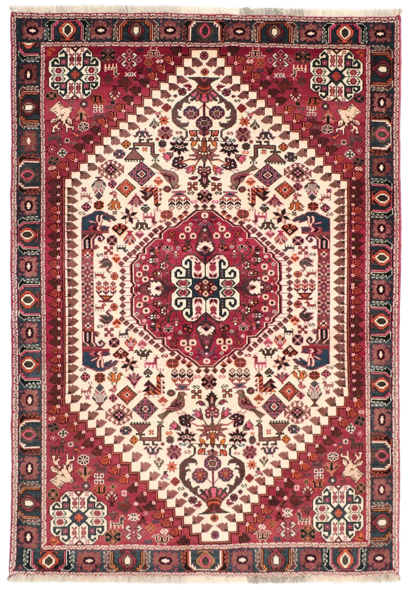 Qashqai Persian Rug 142 × 205 cm in Wool, hand-knotted