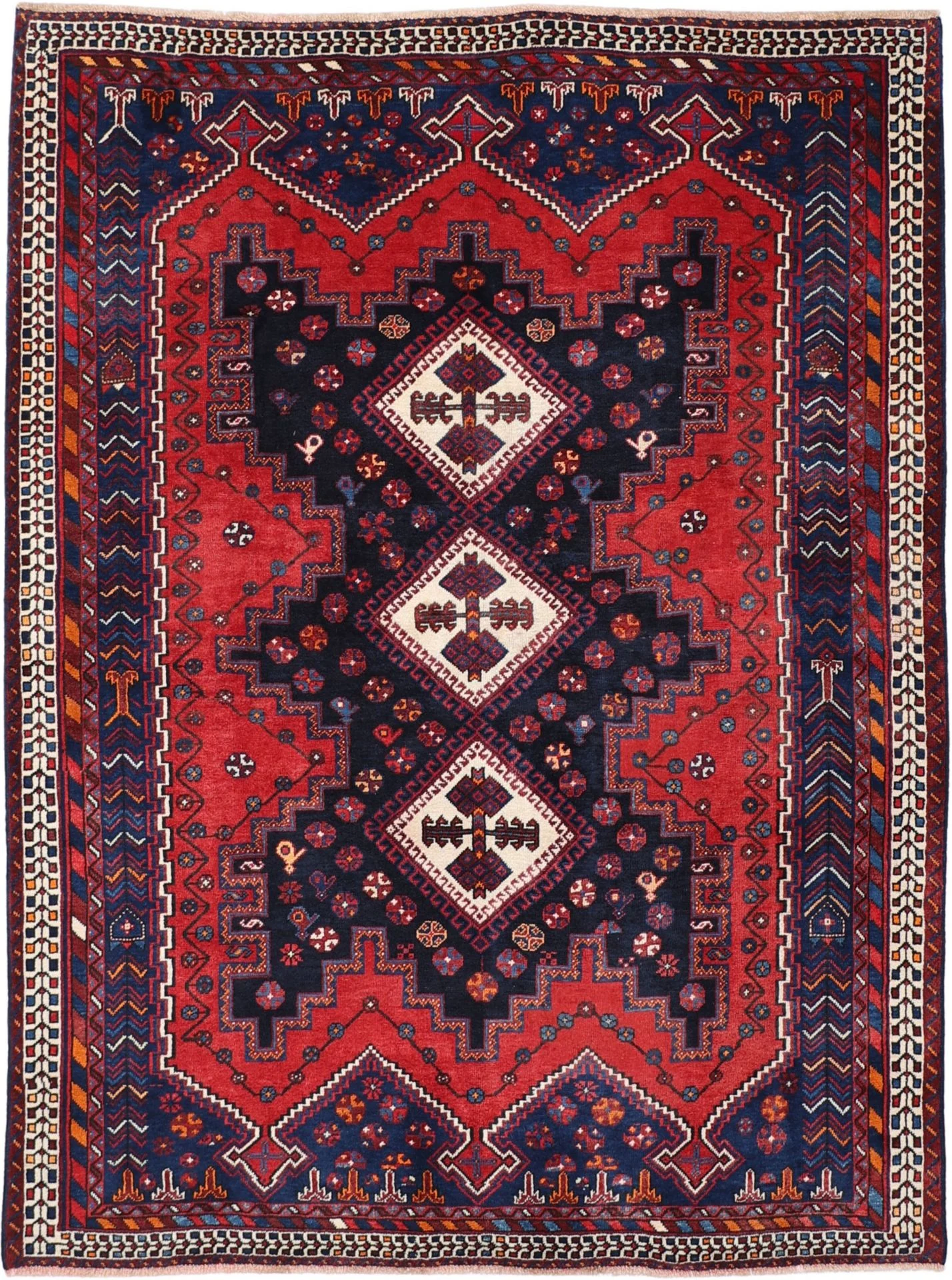 Hand-Knotted Persian Rug, 160 × 215 cm, Wool