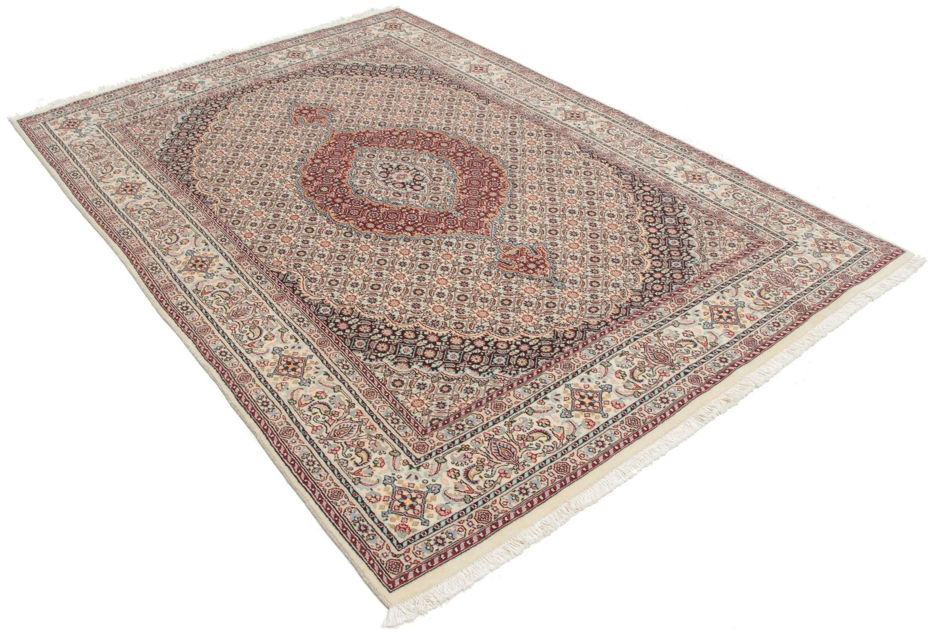 Alternative view of Wool Moud Persian Rug 145 × 205 cm, hand-knotted